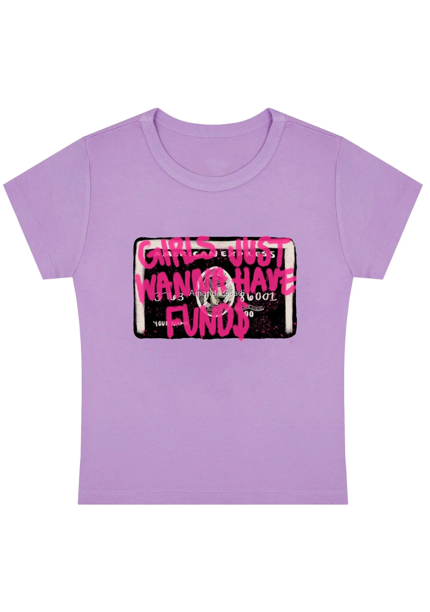 Curvy Girls Just Wanna Have Funds Baby Tee - Image 2
