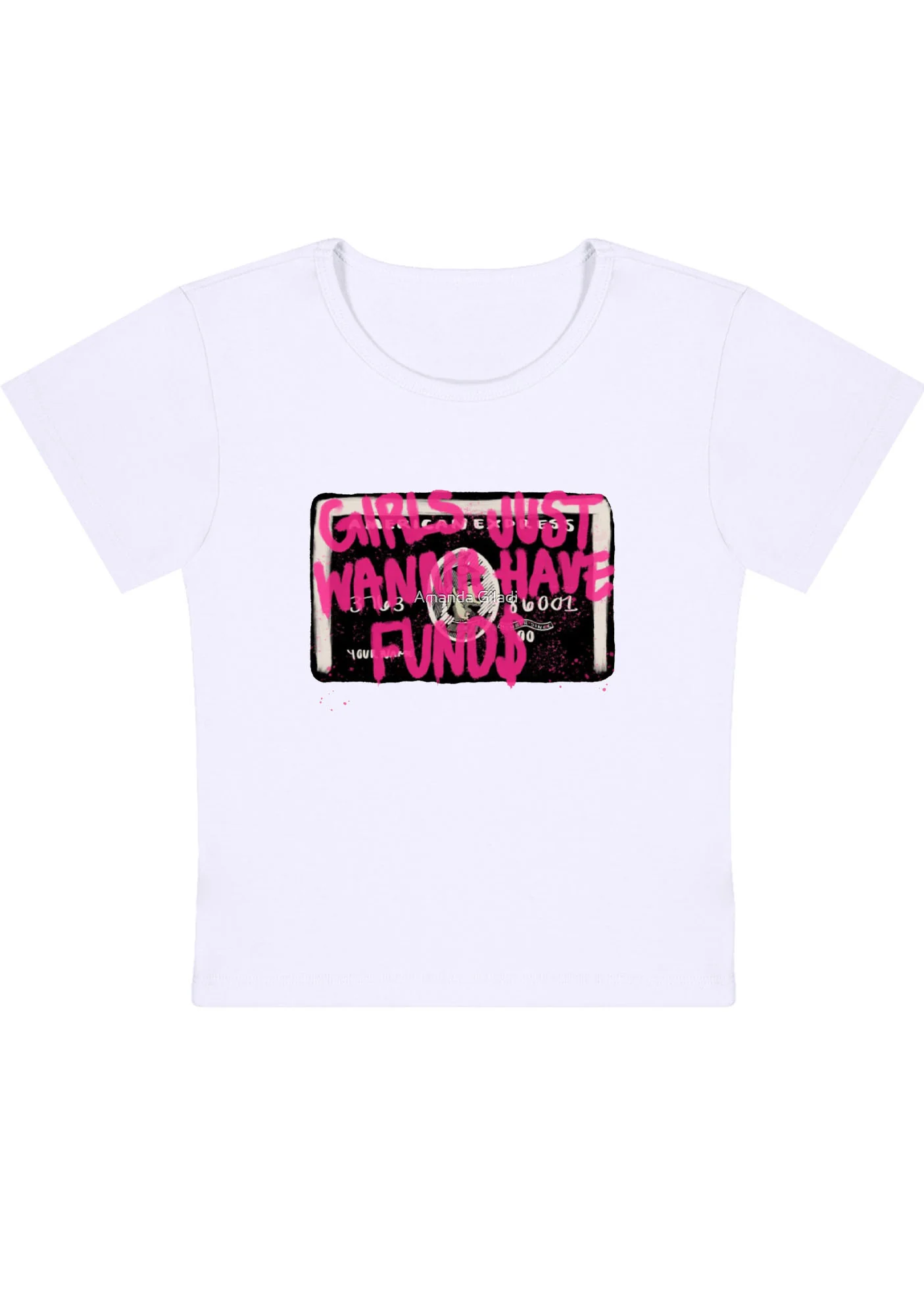 Curvy Girls Just Wanna Have Funds Baby Tee - Image 3