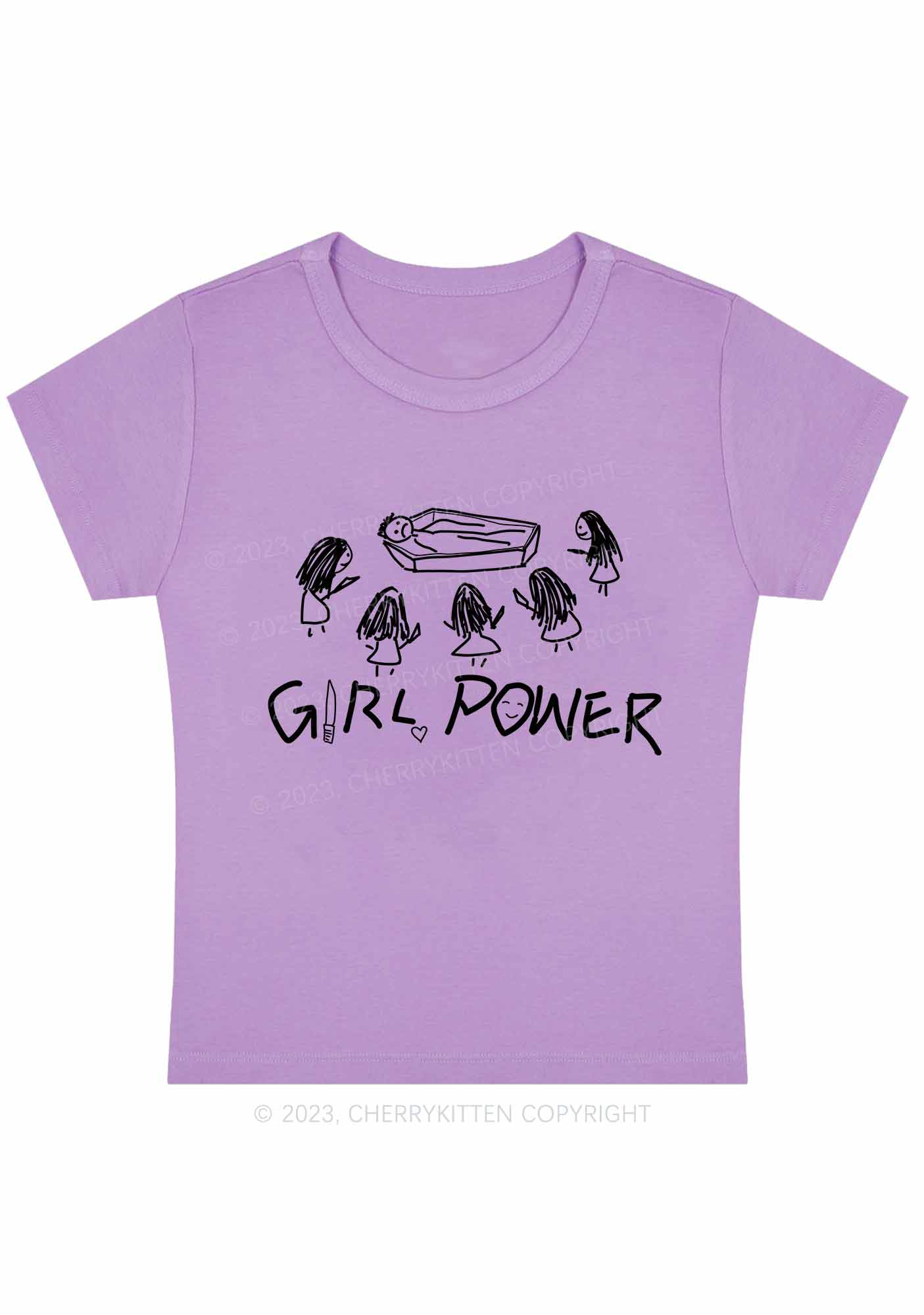 Curvy Girls Power Y2K Baby Tee Cherrykitten - Image 4
