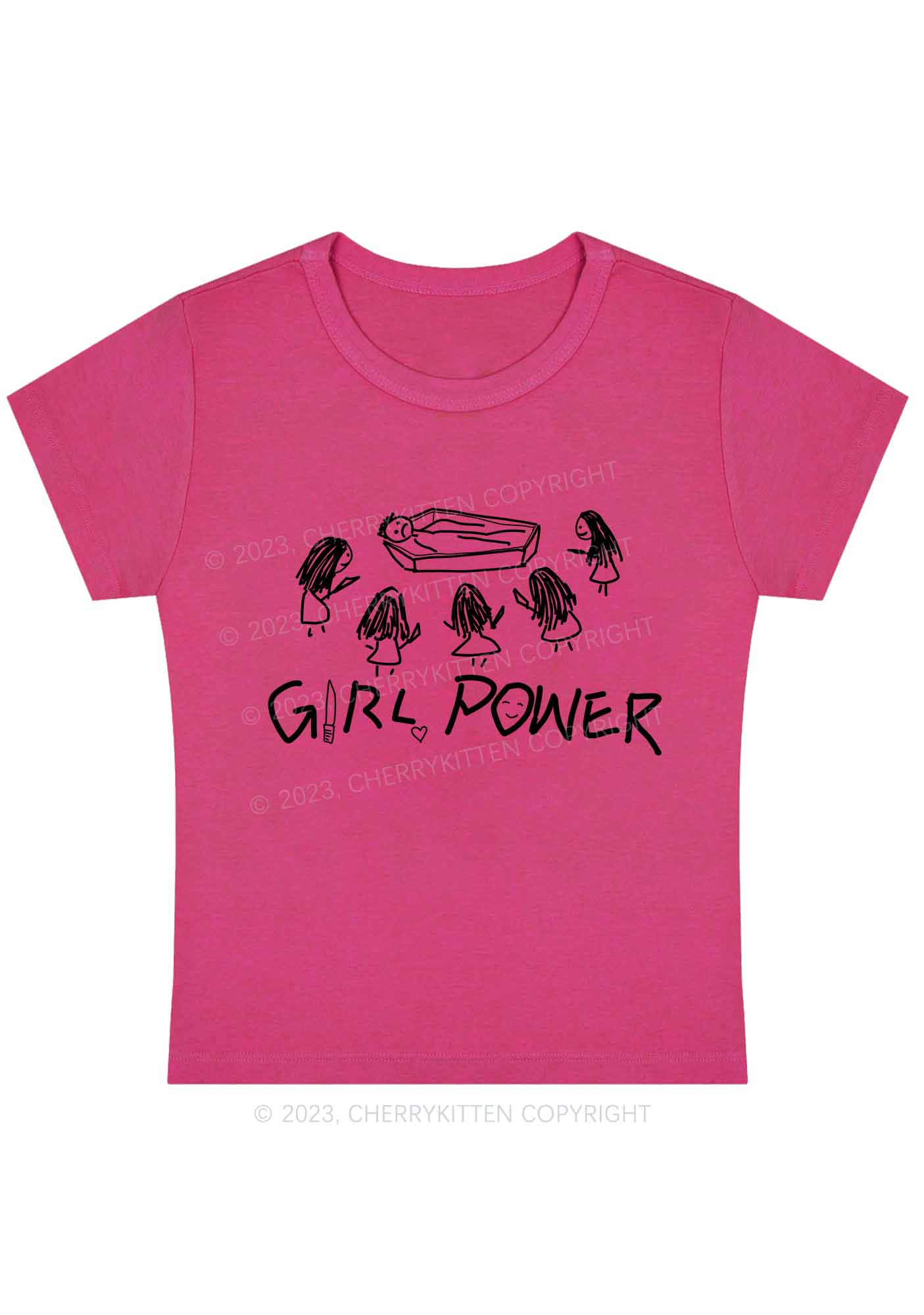 Curvy Girls Power Y2K Baby Tee Cherrykitten - Image 5