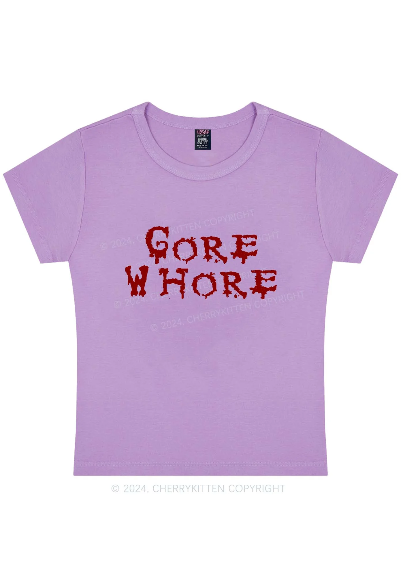 Curvy Gore Hore Y2K Baby Tee Cherrykitten - Image 2