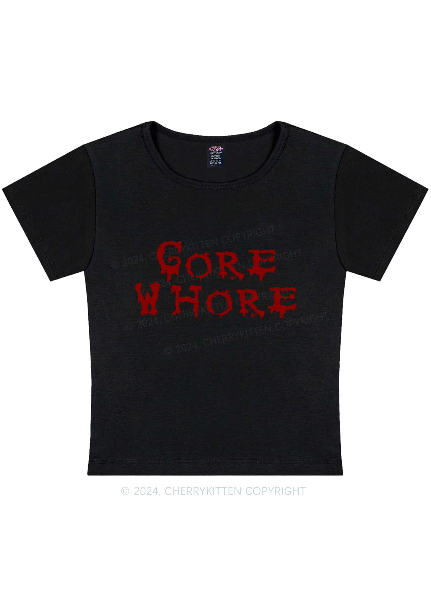 Curvy Gore Hore Y2K Baby Tee Cherrykitten - Image 4