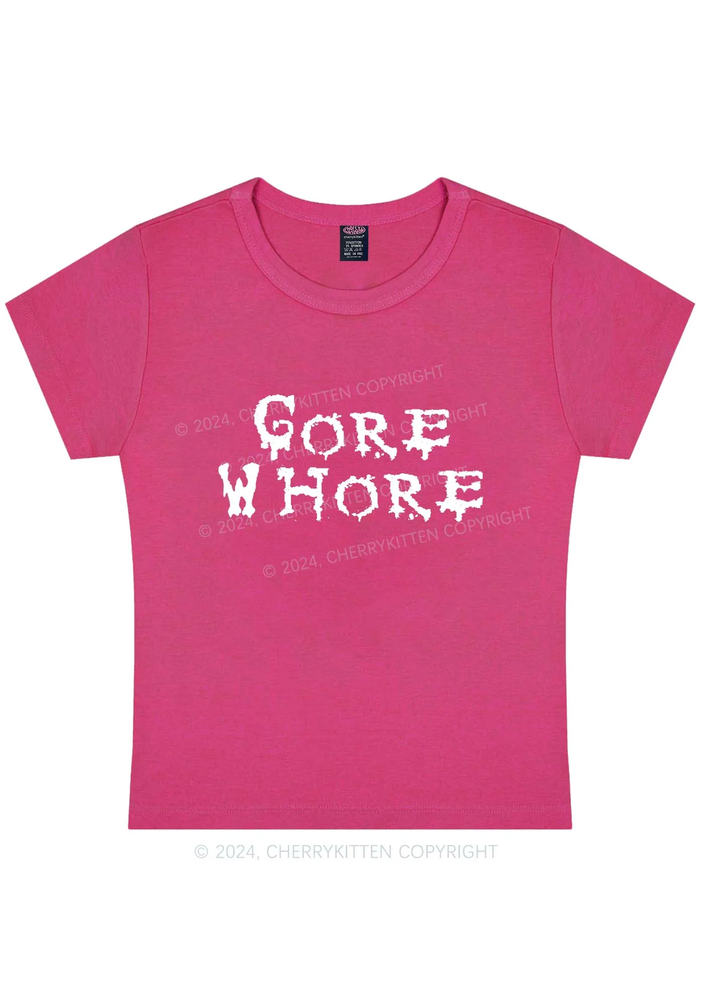 Curvy Gore Hore Y2K Baby Tee Cherrykitten - Image 5