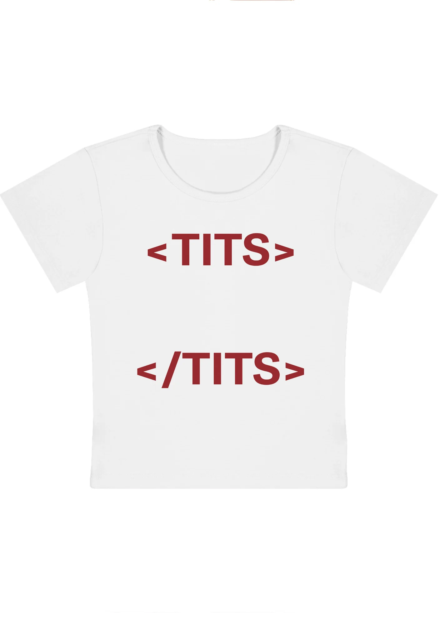 Curvy Hashtag Tites Baby Tee - Image 2