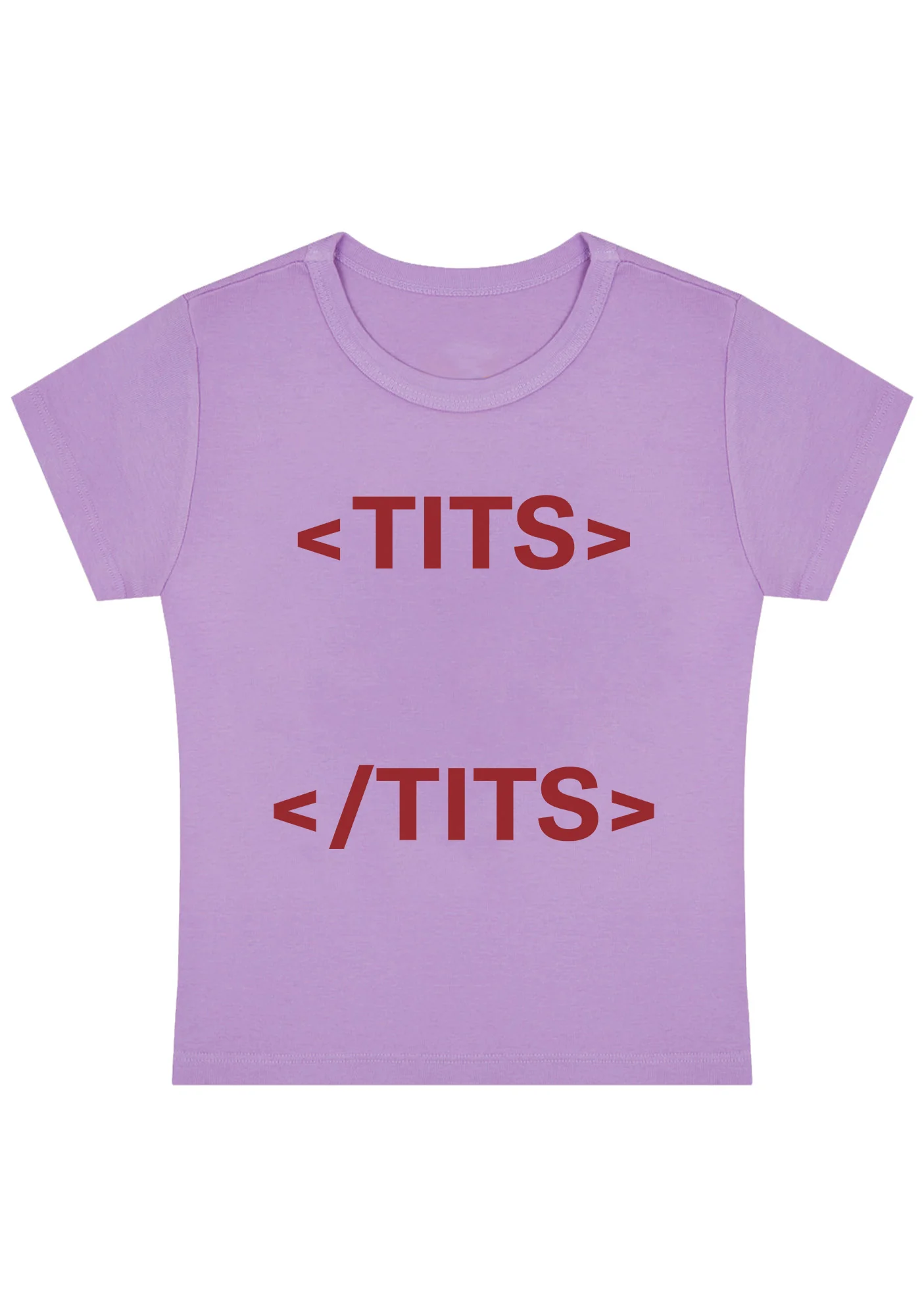 Curvy Hashtag Tites Baby Tee - Image 4