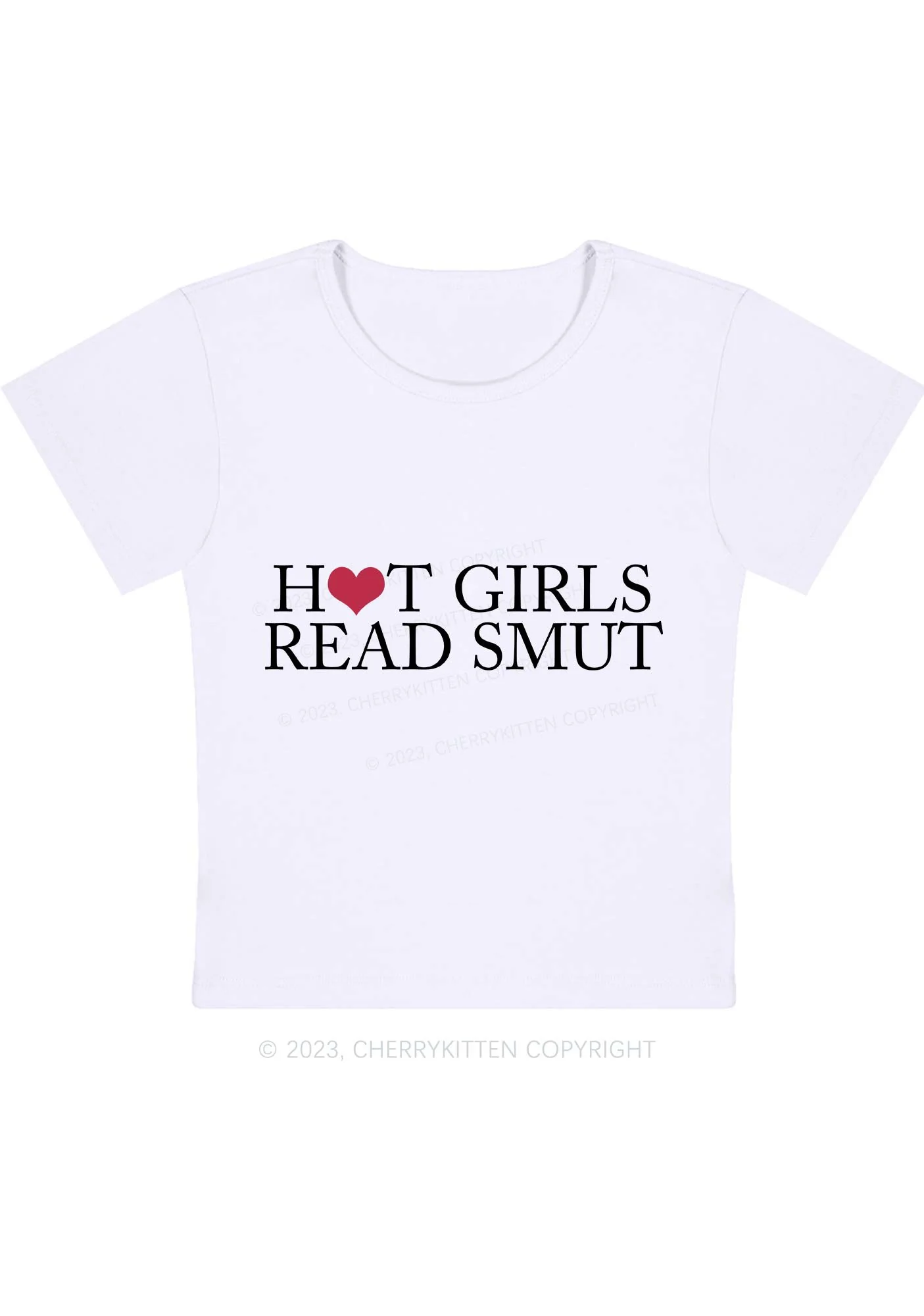 Curvy Hot Girls Read Smut Baby Tee Cherrykitten - Image 2