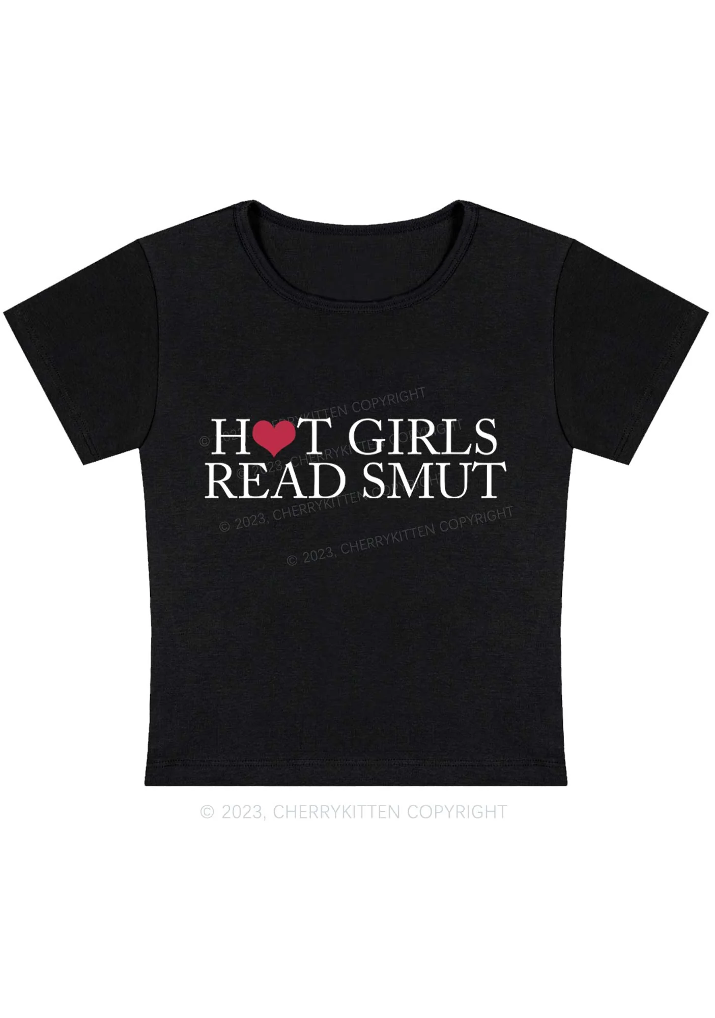 Curvy Hot Girls Read Smut Baby Tee Cherrykitten - Image 3
