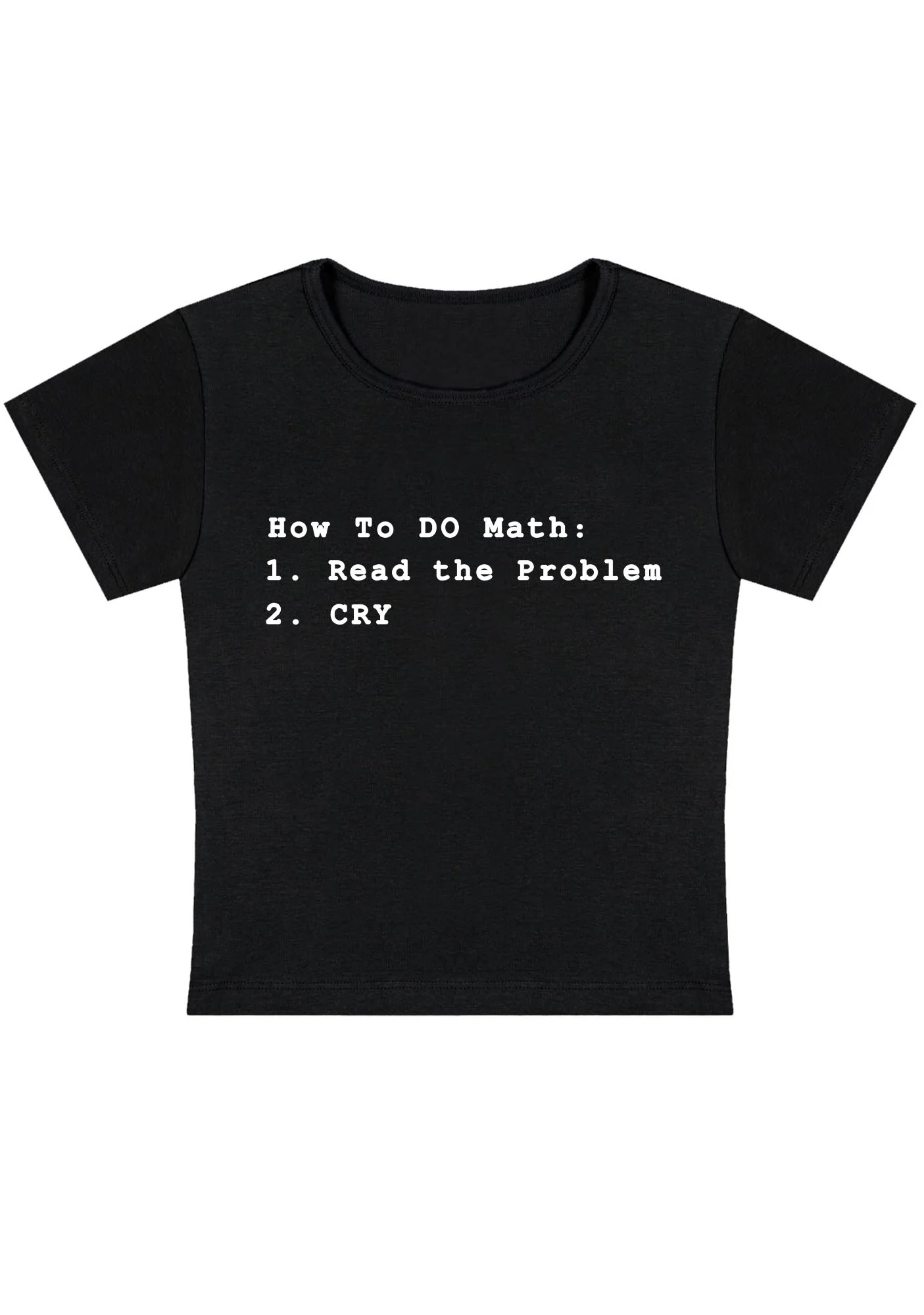 Curvy How To Do Math Baby Tee - Image 2