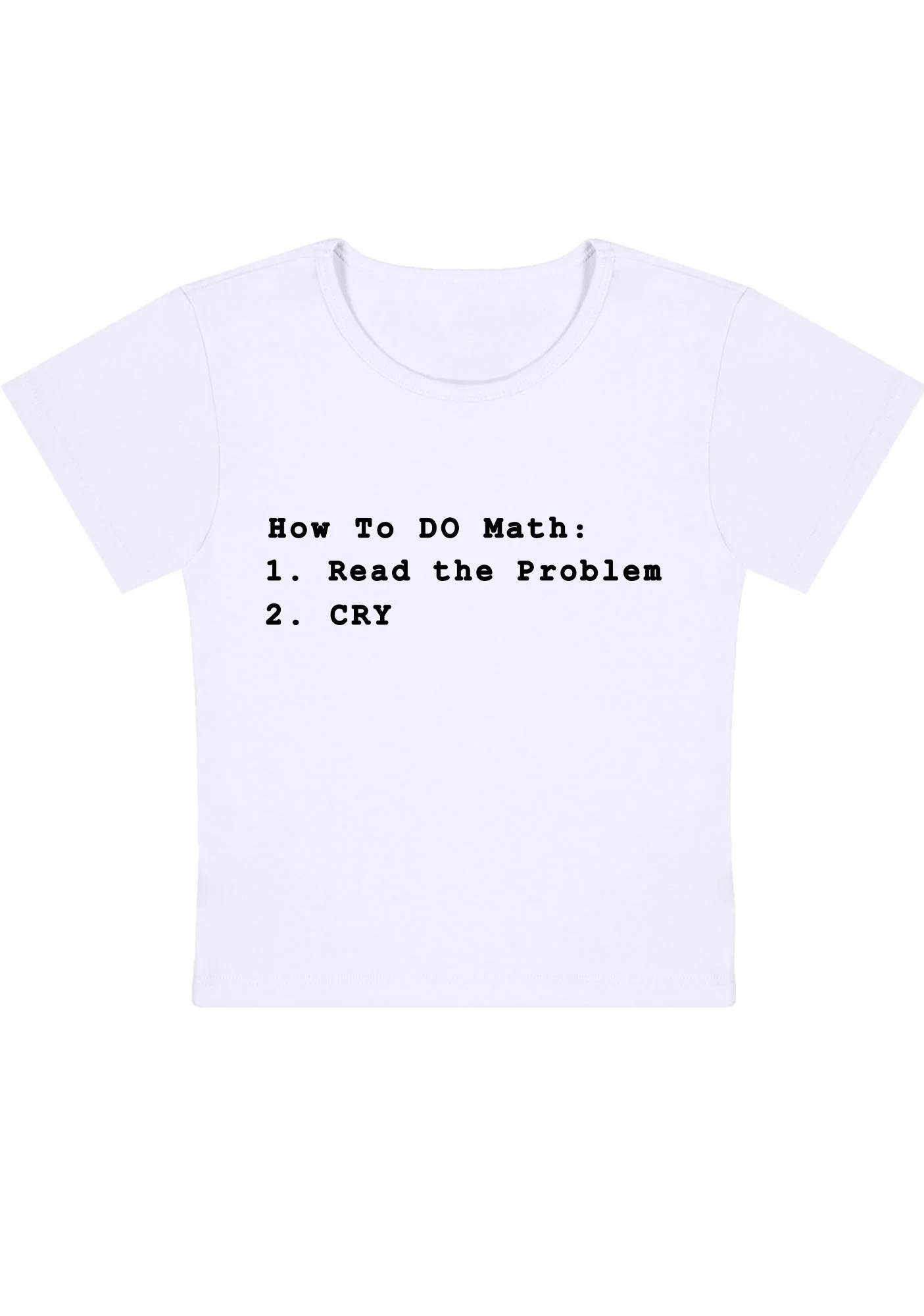 Curvy How To Do Math Baby Tee - Image 3