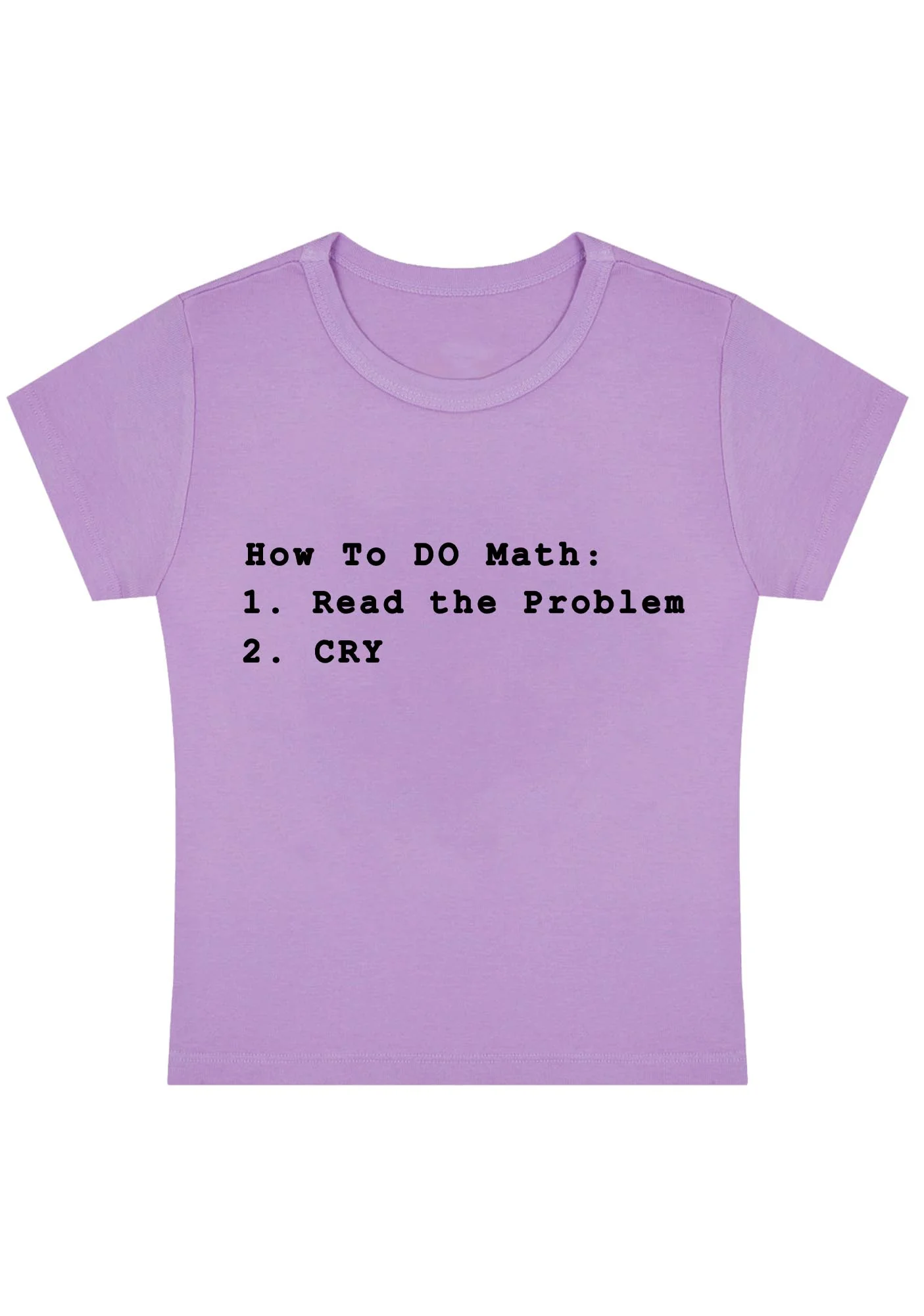 Curvy How To Do Math Baby Tee - Image 4