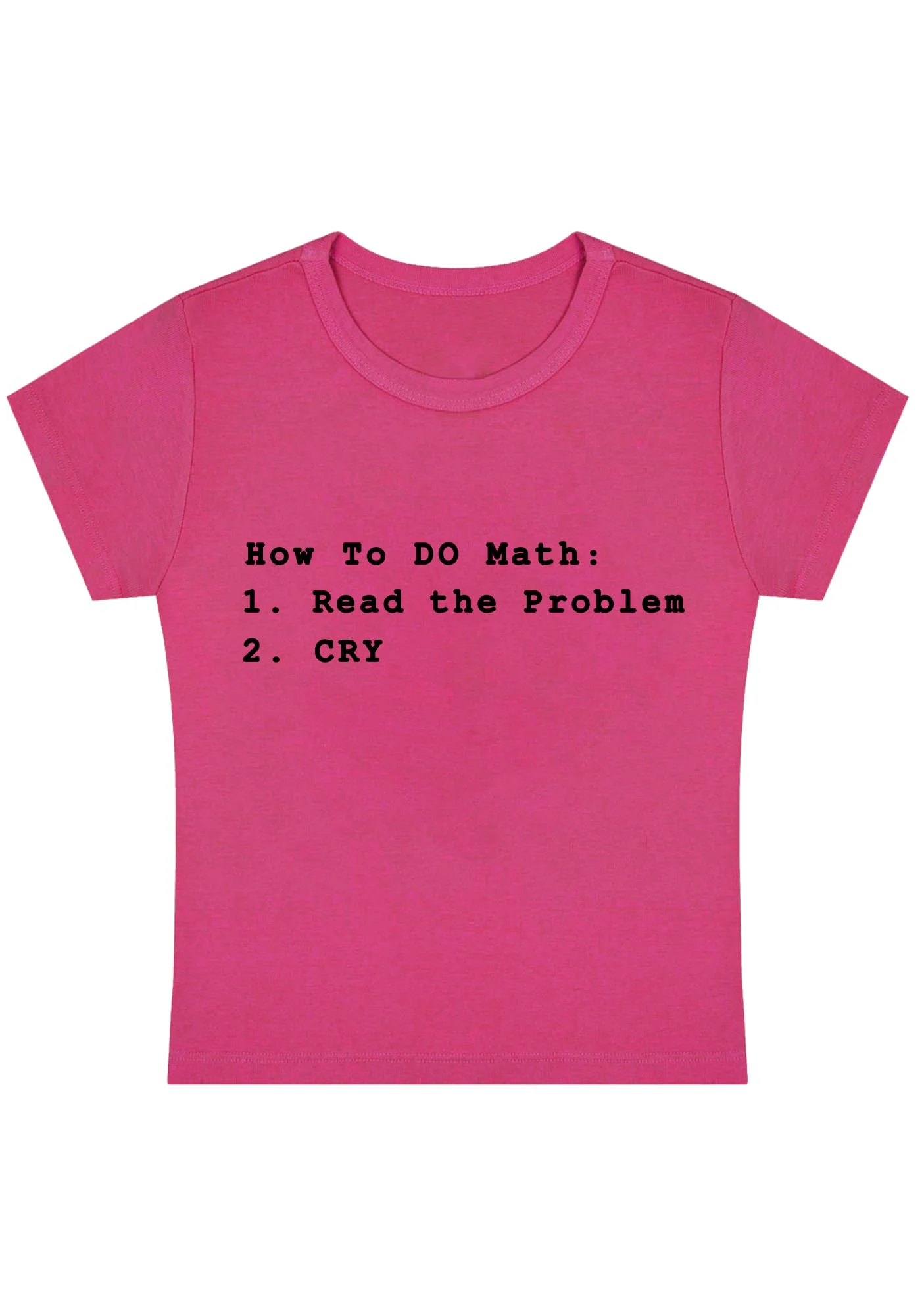 Curvy How To Do Math Baby Tee - Image 5