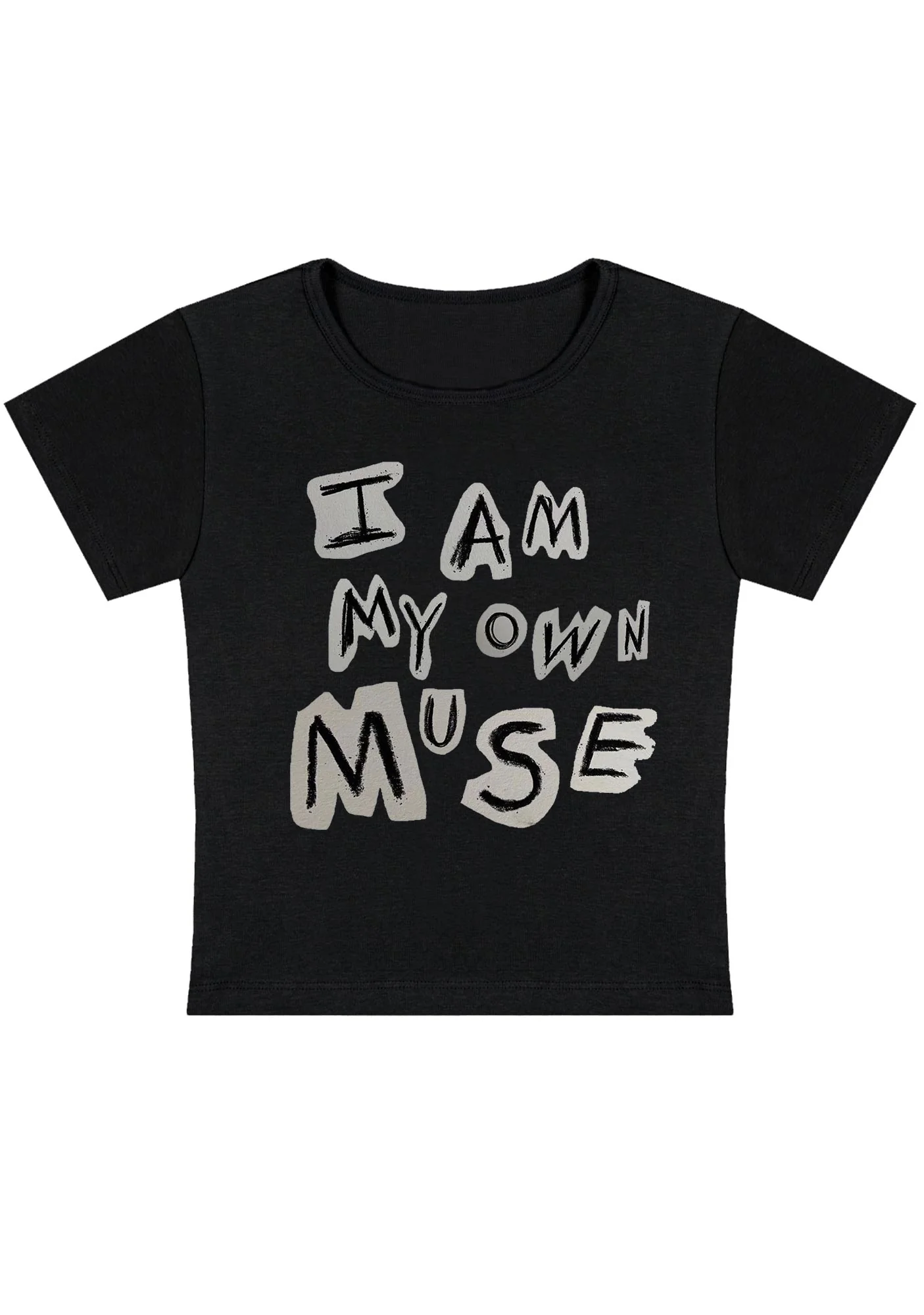 Curvy I Am My Own Muse Baby Tee - Image 2