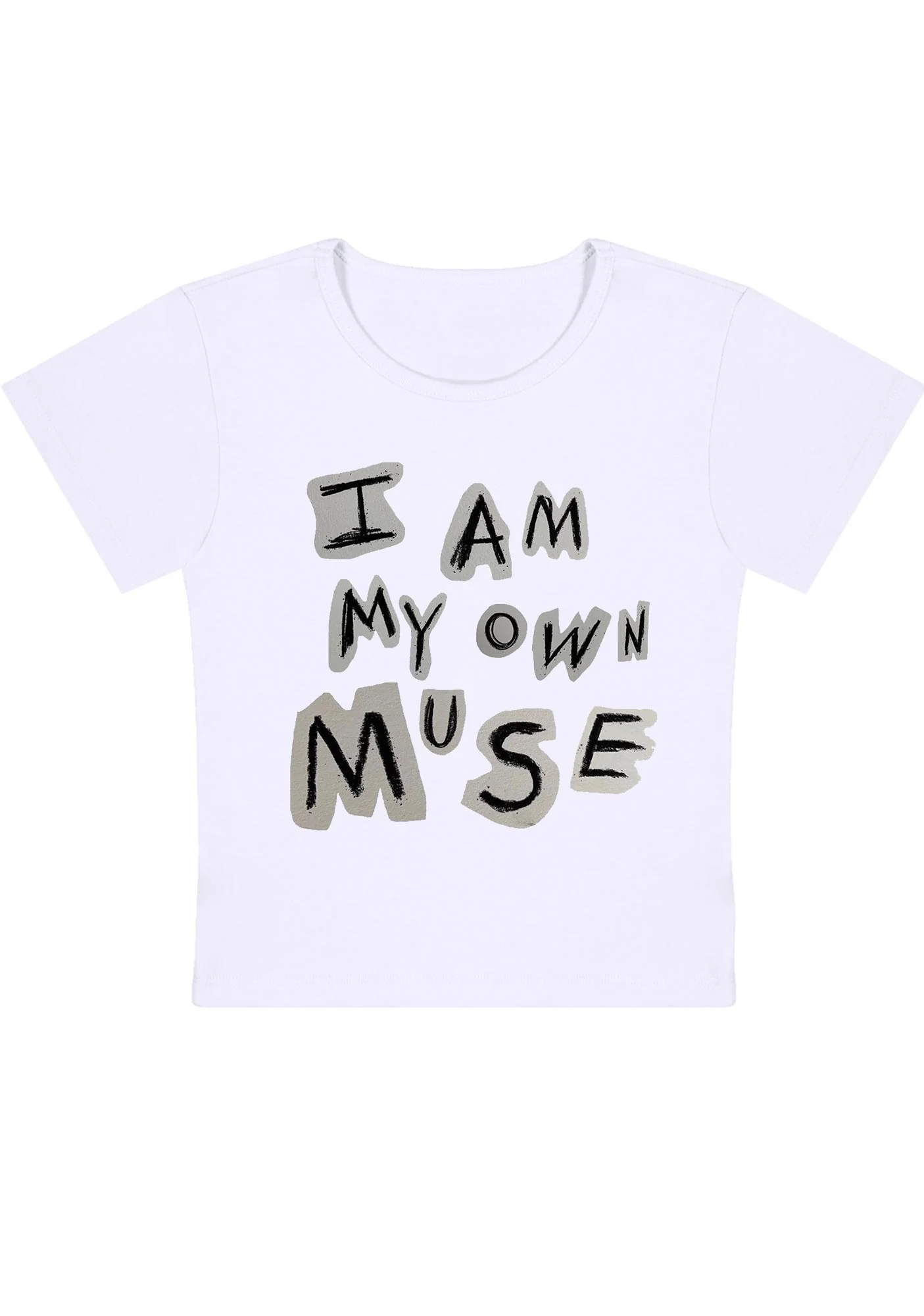 Curvy I Am My Own Muse Baby Tee - Image 3