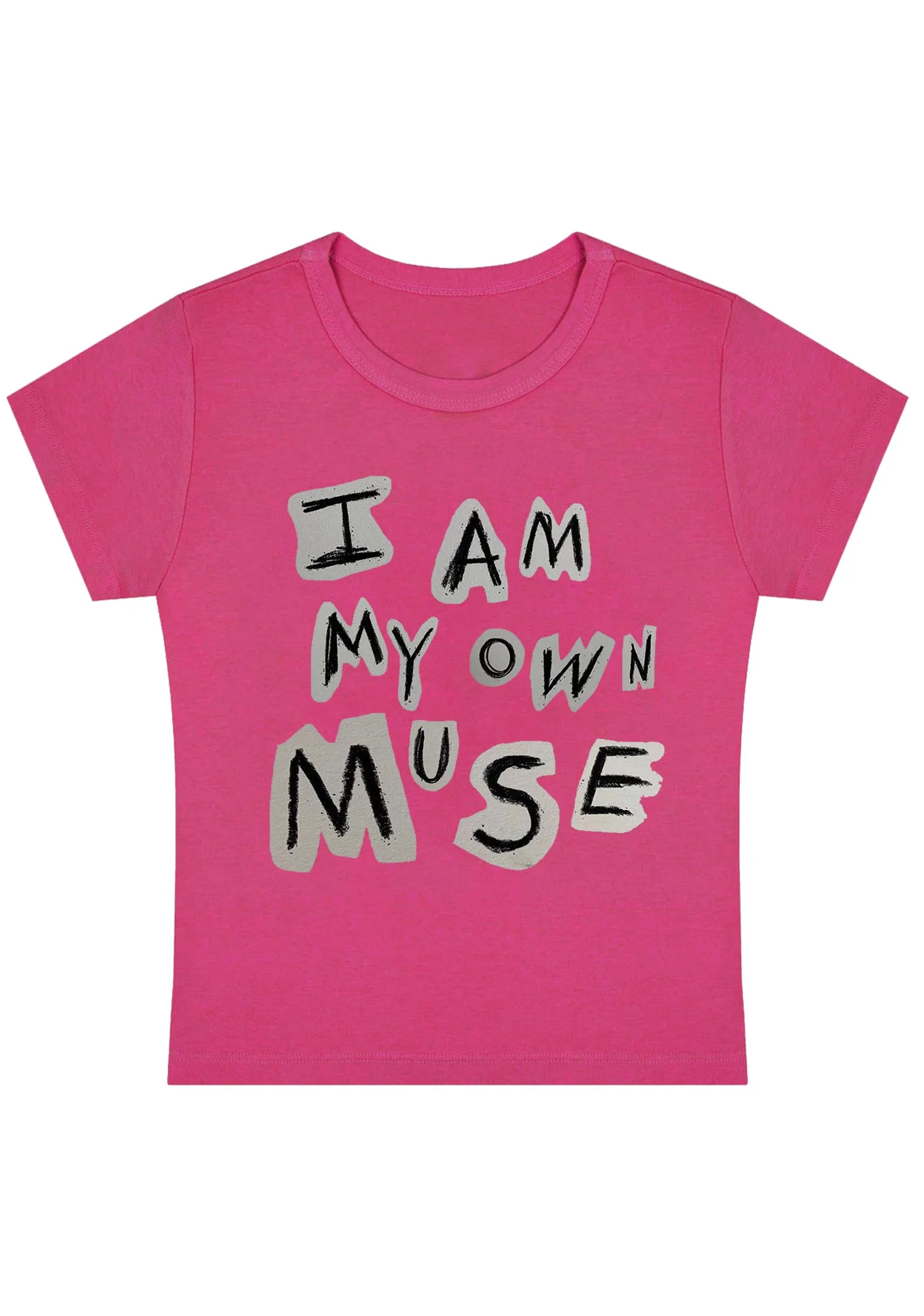 Curvy I Am My Own Muse Baby Tee - Image 5