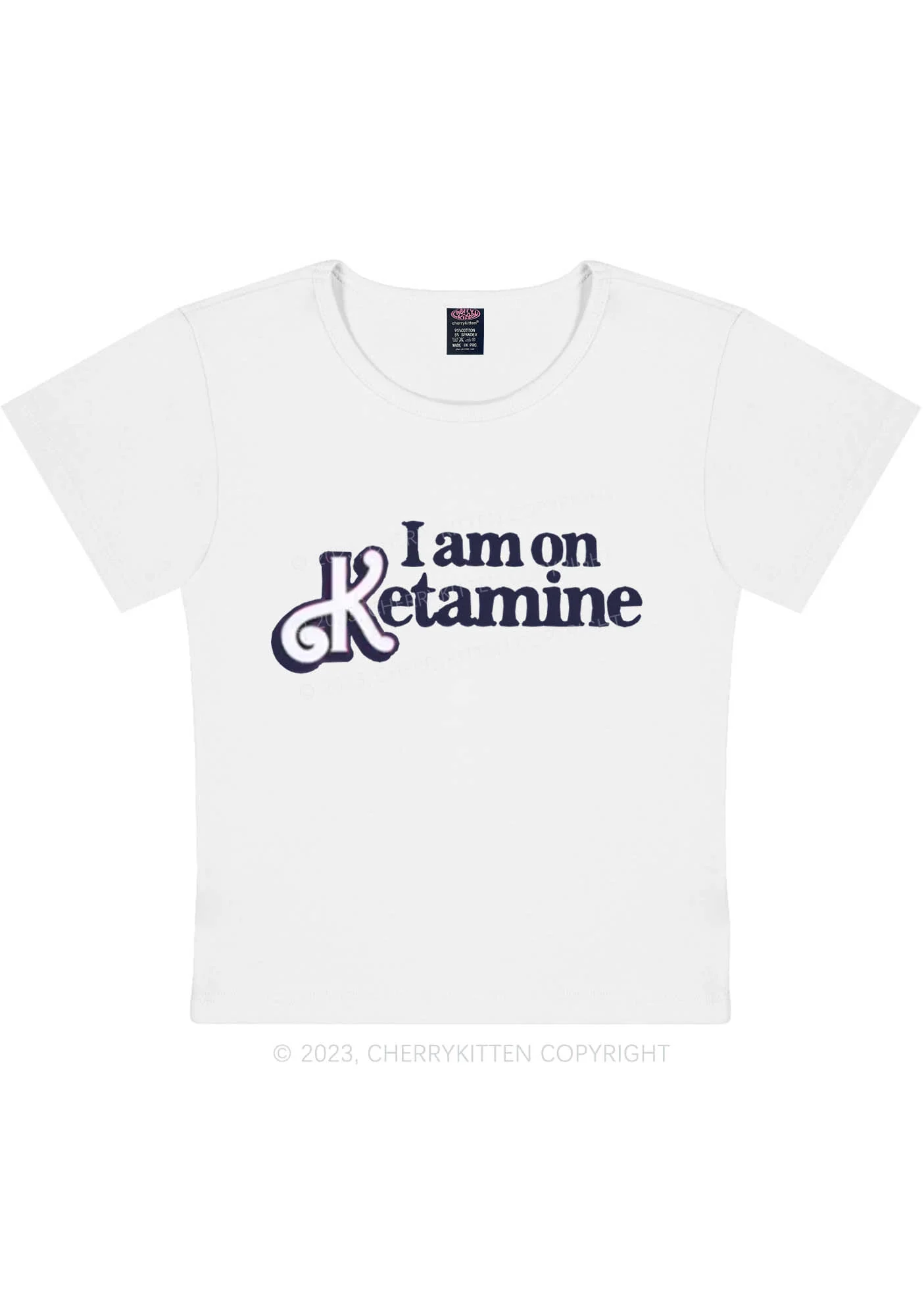 Curvy I Am On K Y2K Baby Tee Cherrykitten - Image 3