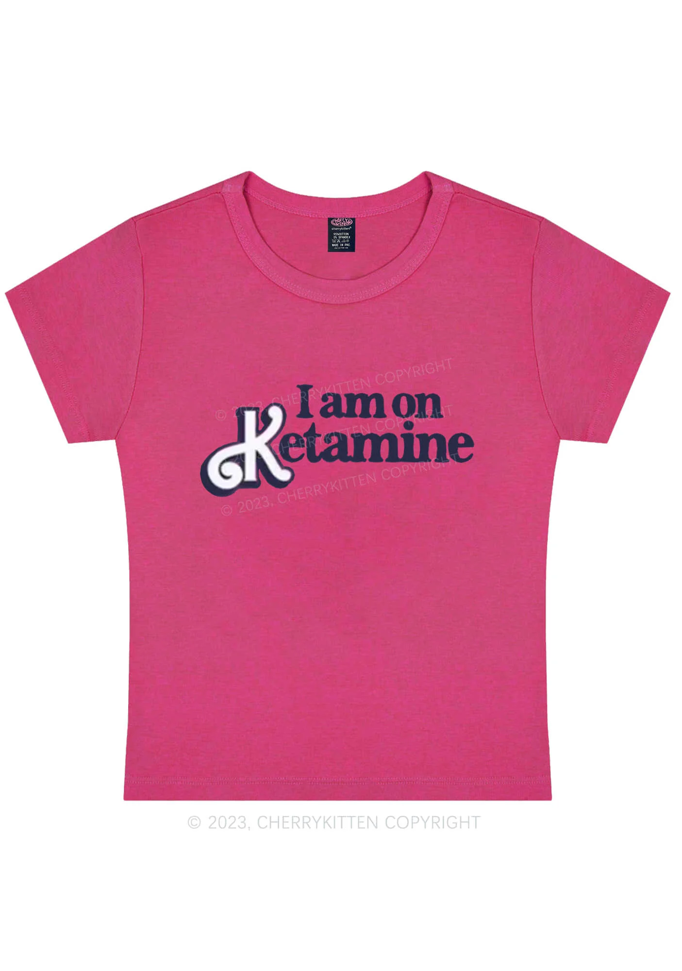 Curvy I Am On K Y2K Baby Tee Cherrykitten - Image 5