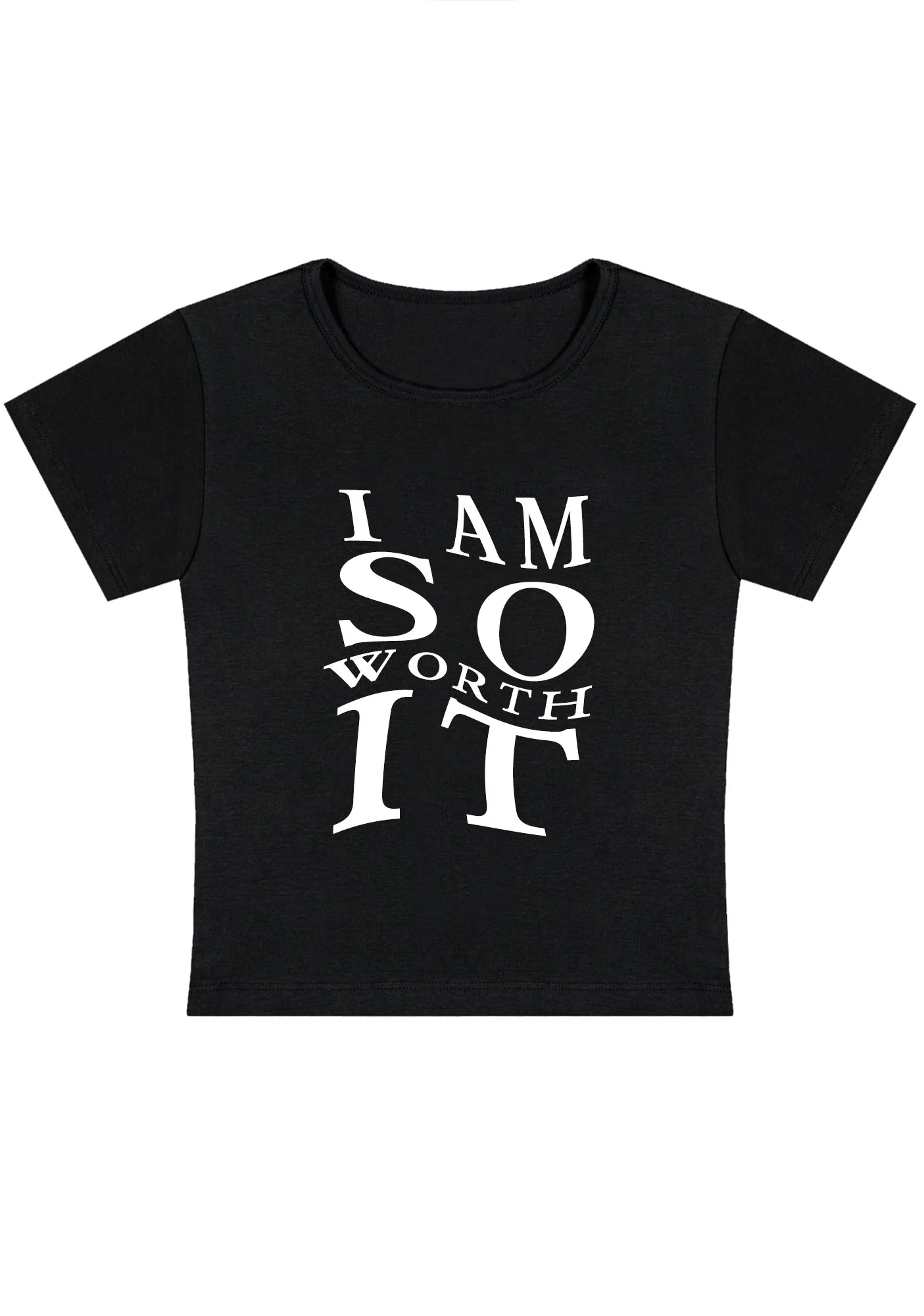Curvy I Am So Worth It Baby Tee - Image 2