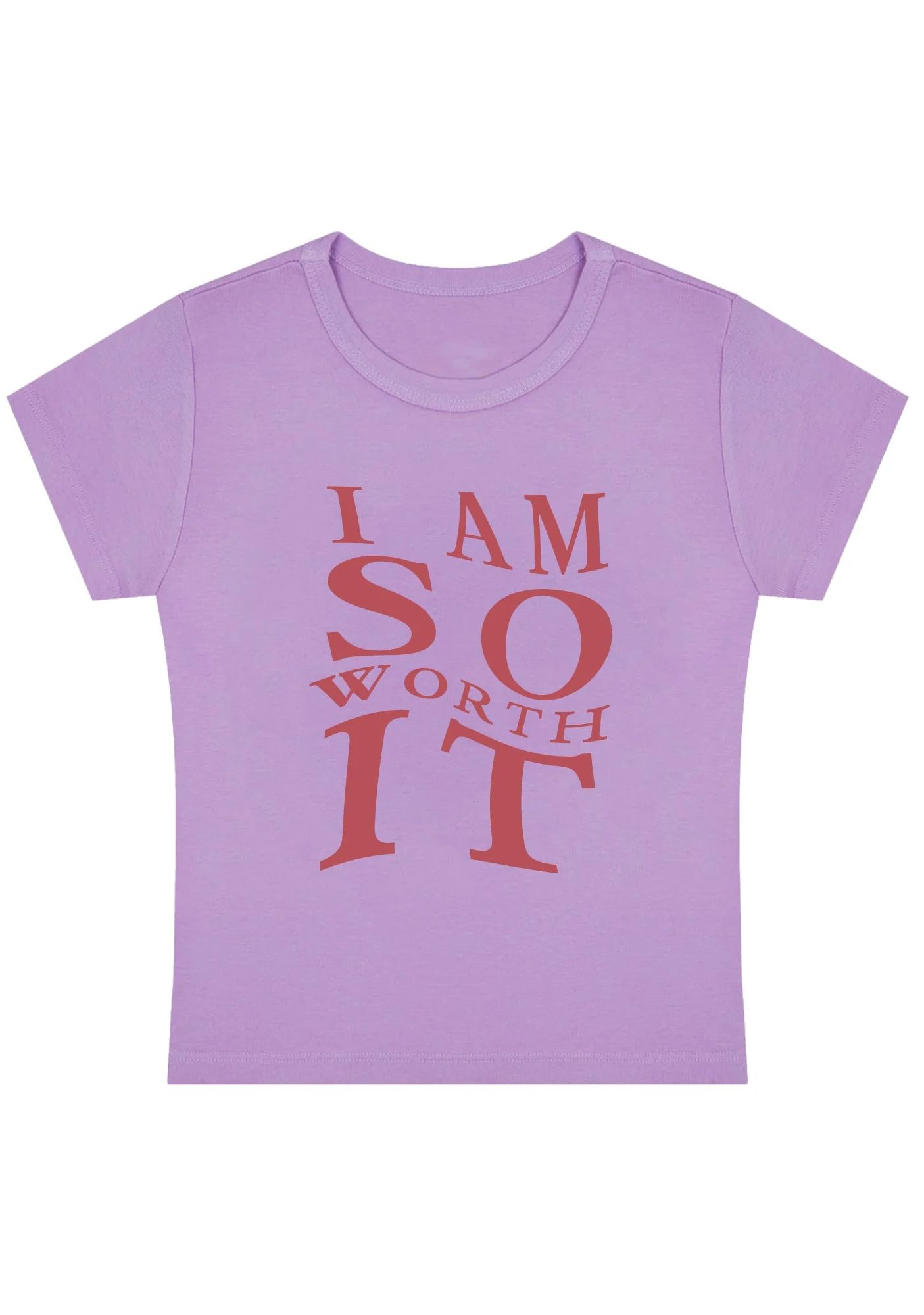 Curvy I Am So Worth It Baby Tee - Image 5