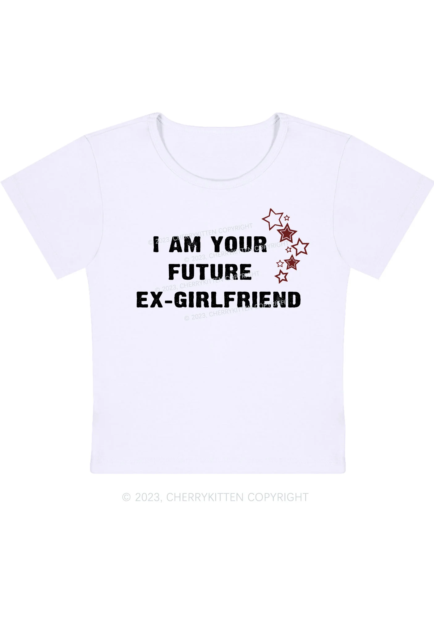 Curvy I Am Your Future Ex Girlfriend Baby Tee Cherrykitten - Image 2