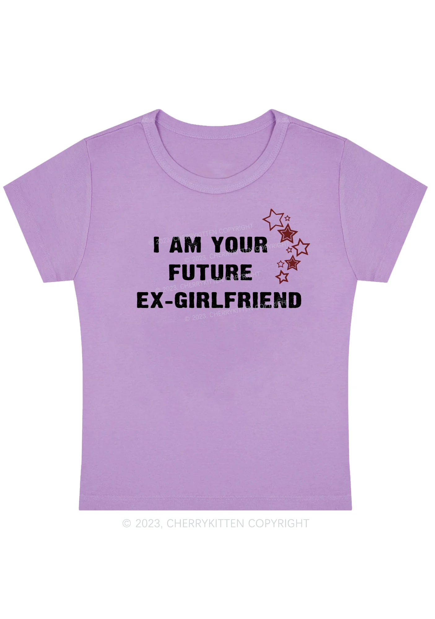 Curvy I Am Your Future Ex Girlfriend Baby Tee Cherrykitten - Image 4