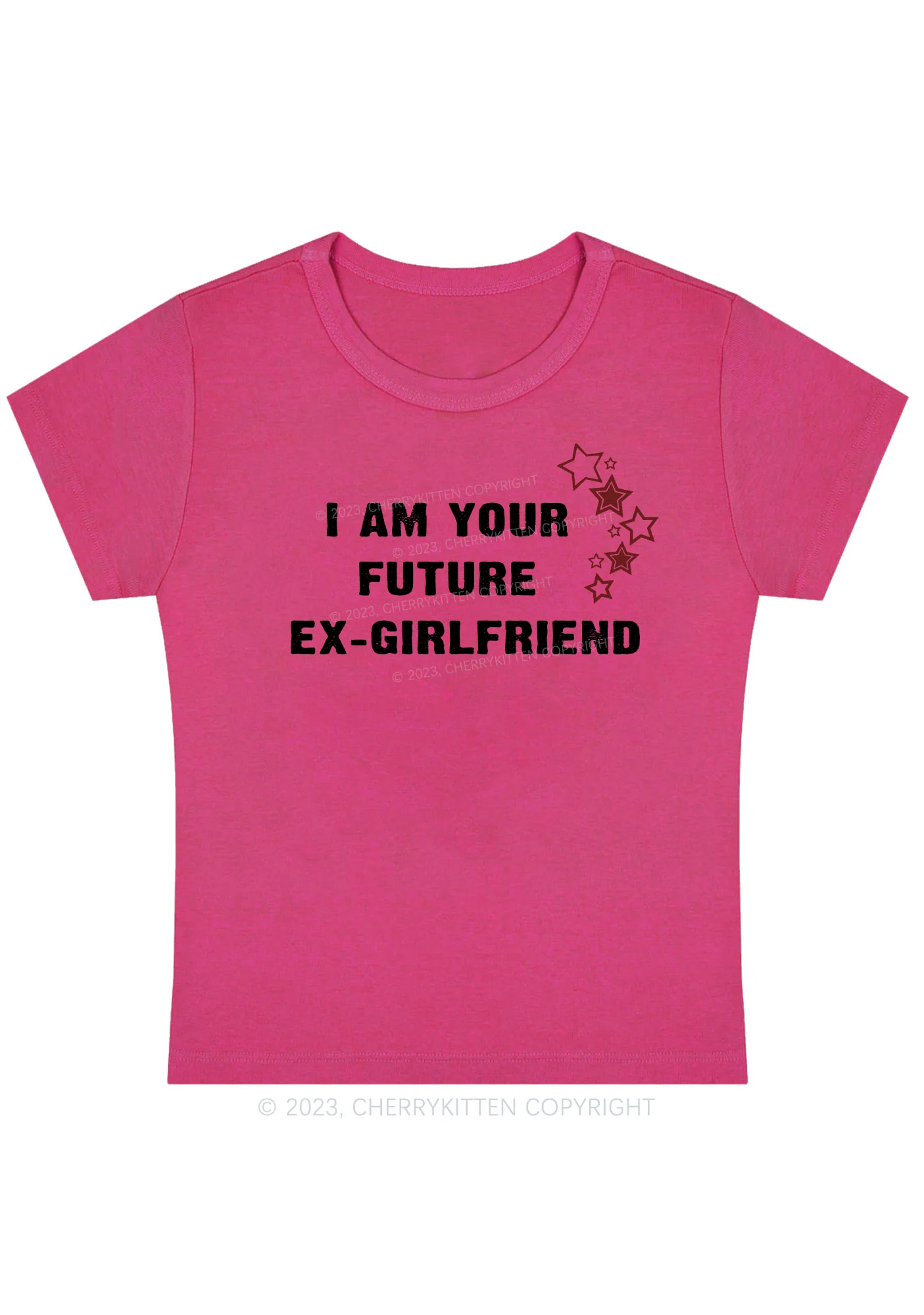 Curvy I Am Your Future Ex Girlfriend Baby Tee Cherrykitten - Image 5