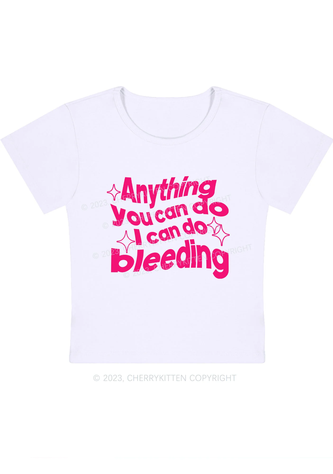 Curvy I Can Do Bleeding Baby Tee Cherrykitten - Image 2
