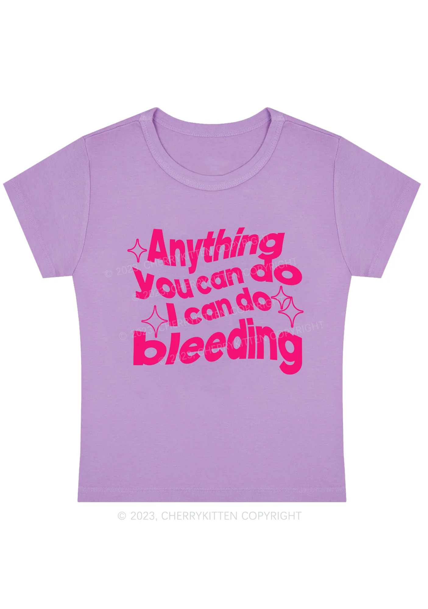 Curvy I Can Do Bleeding Baby Tee Cherrykitten - Image 4