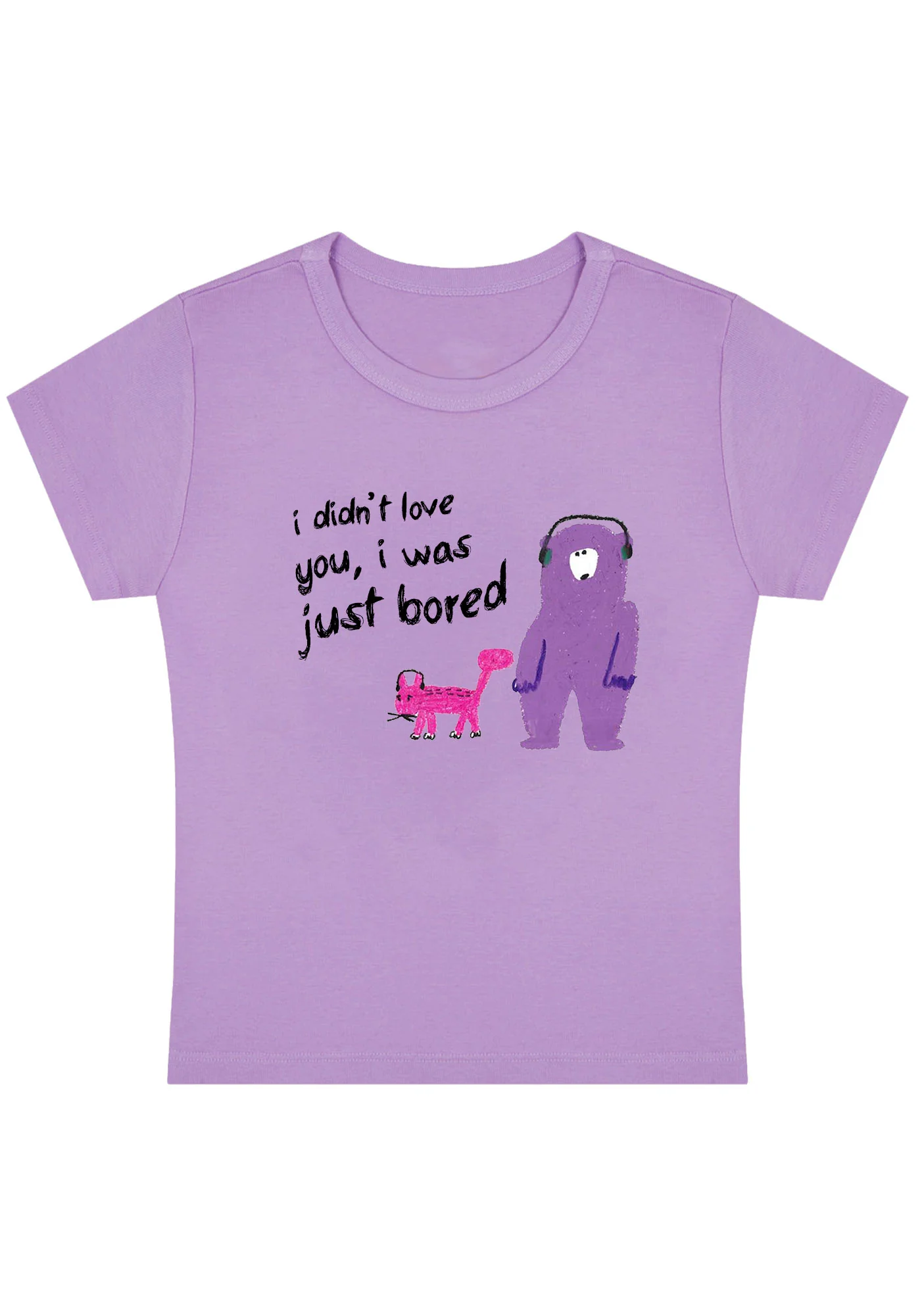 Curvy I Didn't Love You I Was Just Bored Baby Tee - Image 4