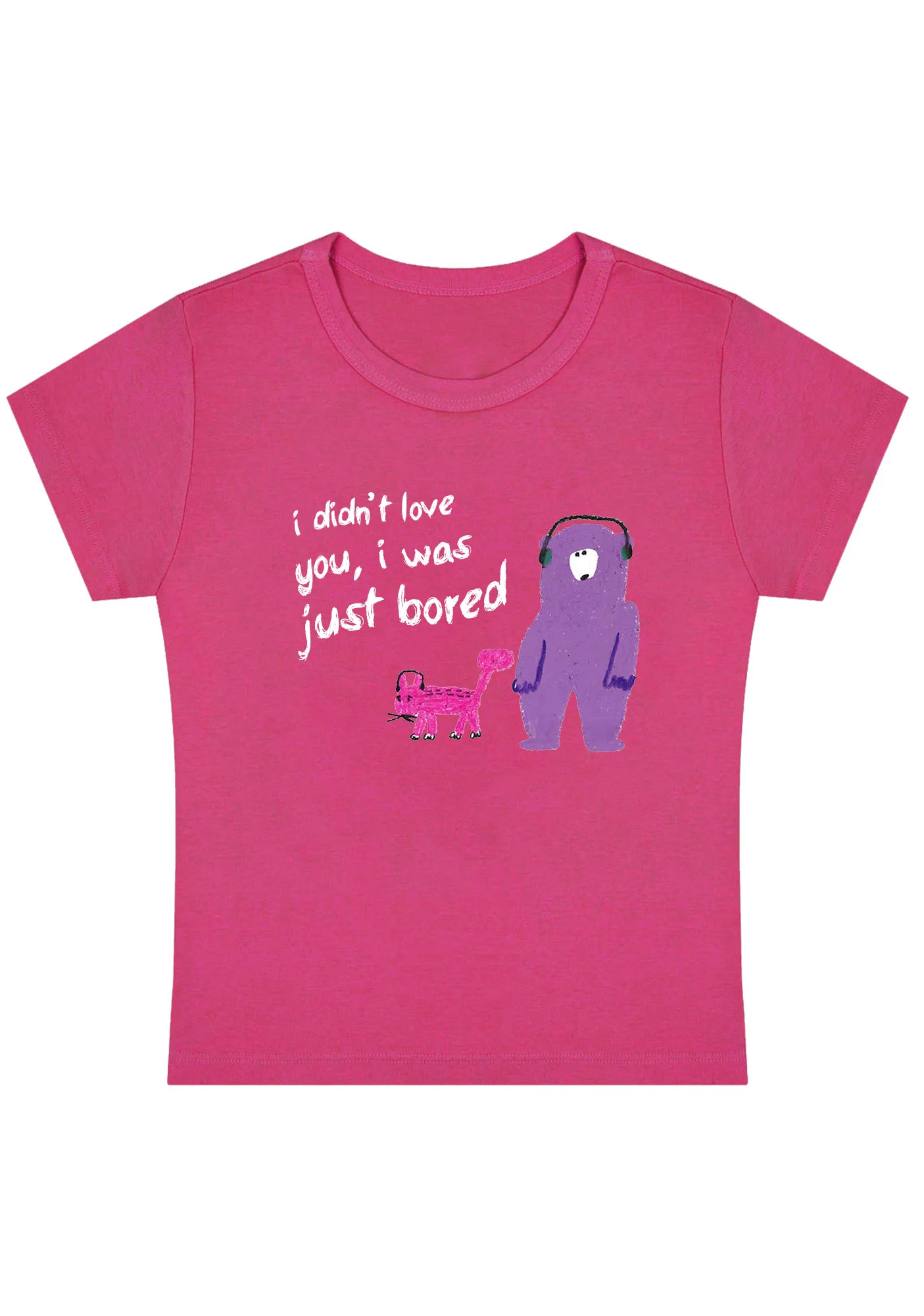 Curvy I Didn't Love You I Was Just Bored Baby Tee - Image 5