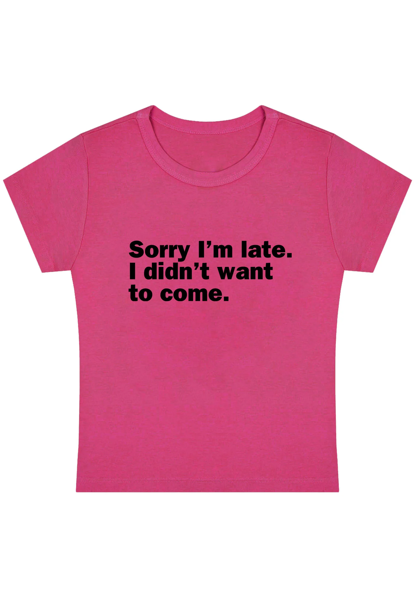 Curvy I Didn't Want To Come Baby Tee - Image 3