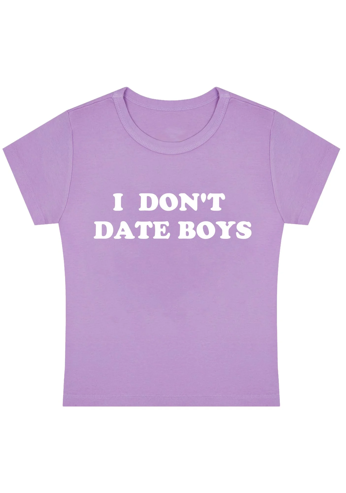 Curvy I Don't Date Boys Baby Tee - Image 5