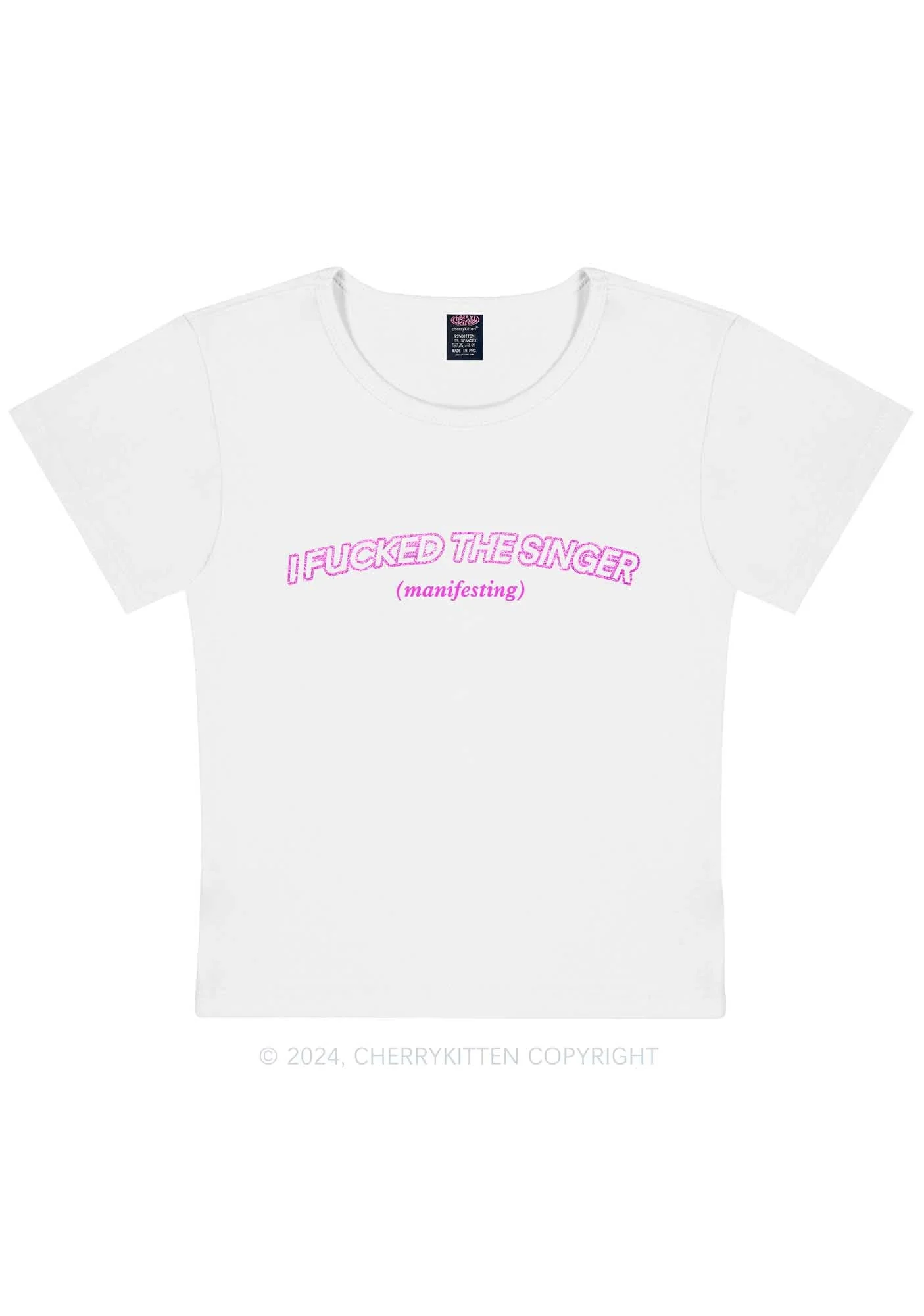 Curvy I Fxck The Singer Y2K Baby Tee Cherrykitten - Image 3
