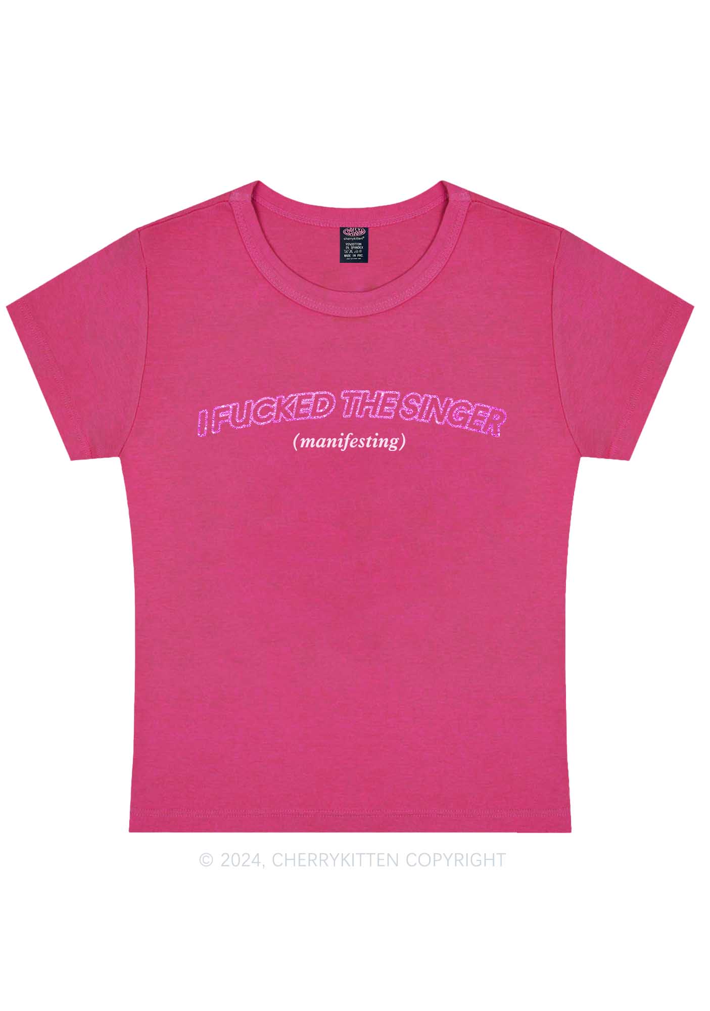 Curvy I Fxck The Singer Y2K Baby Tee Cherrykitten - Image 4