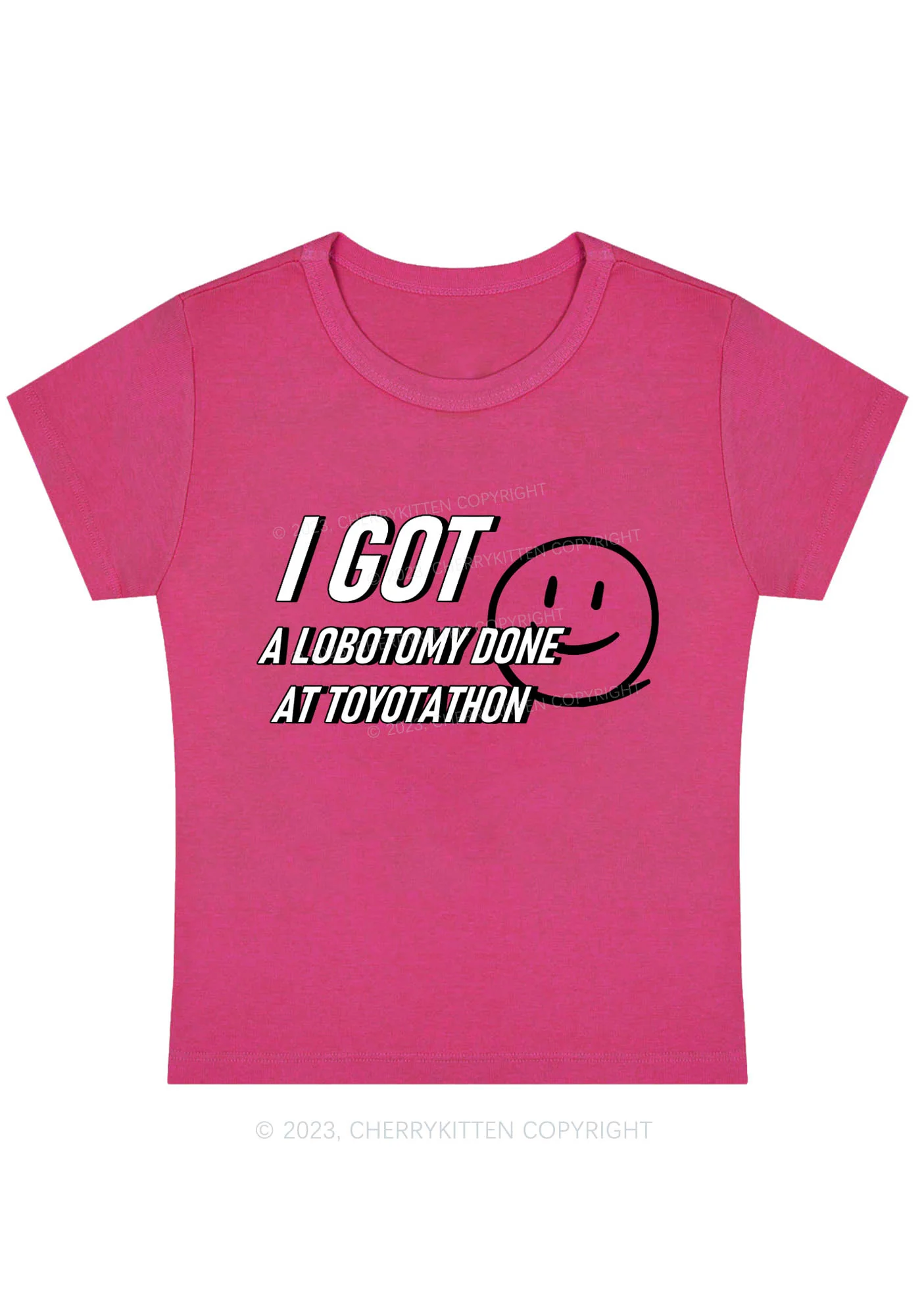Curvy I Got A Lobotomy Done At Toyotathon Baby Tee Cherrykitten - Image 5