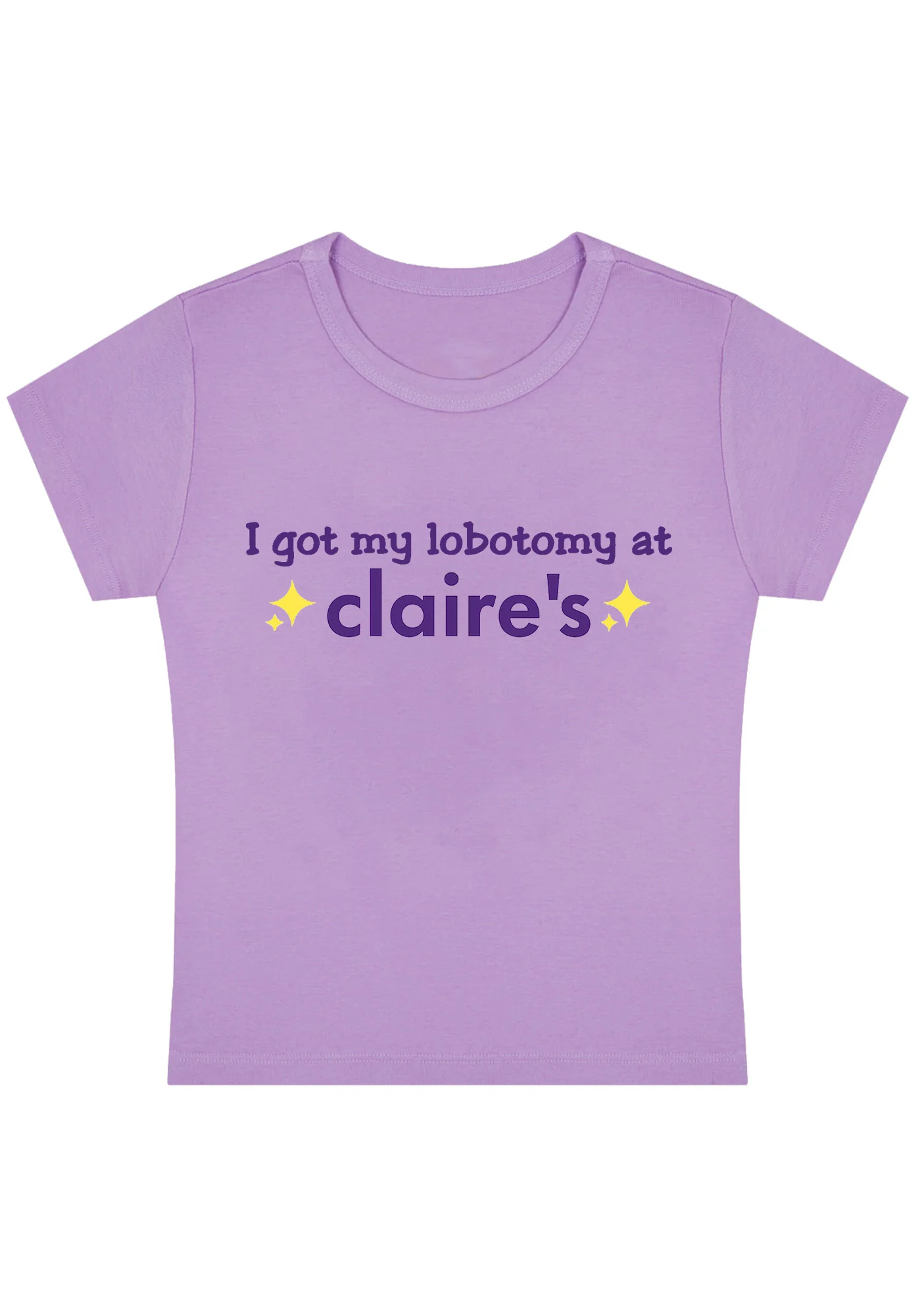 Curvy I Got My Lobotomy At Claire's Baby Tee - Image 4