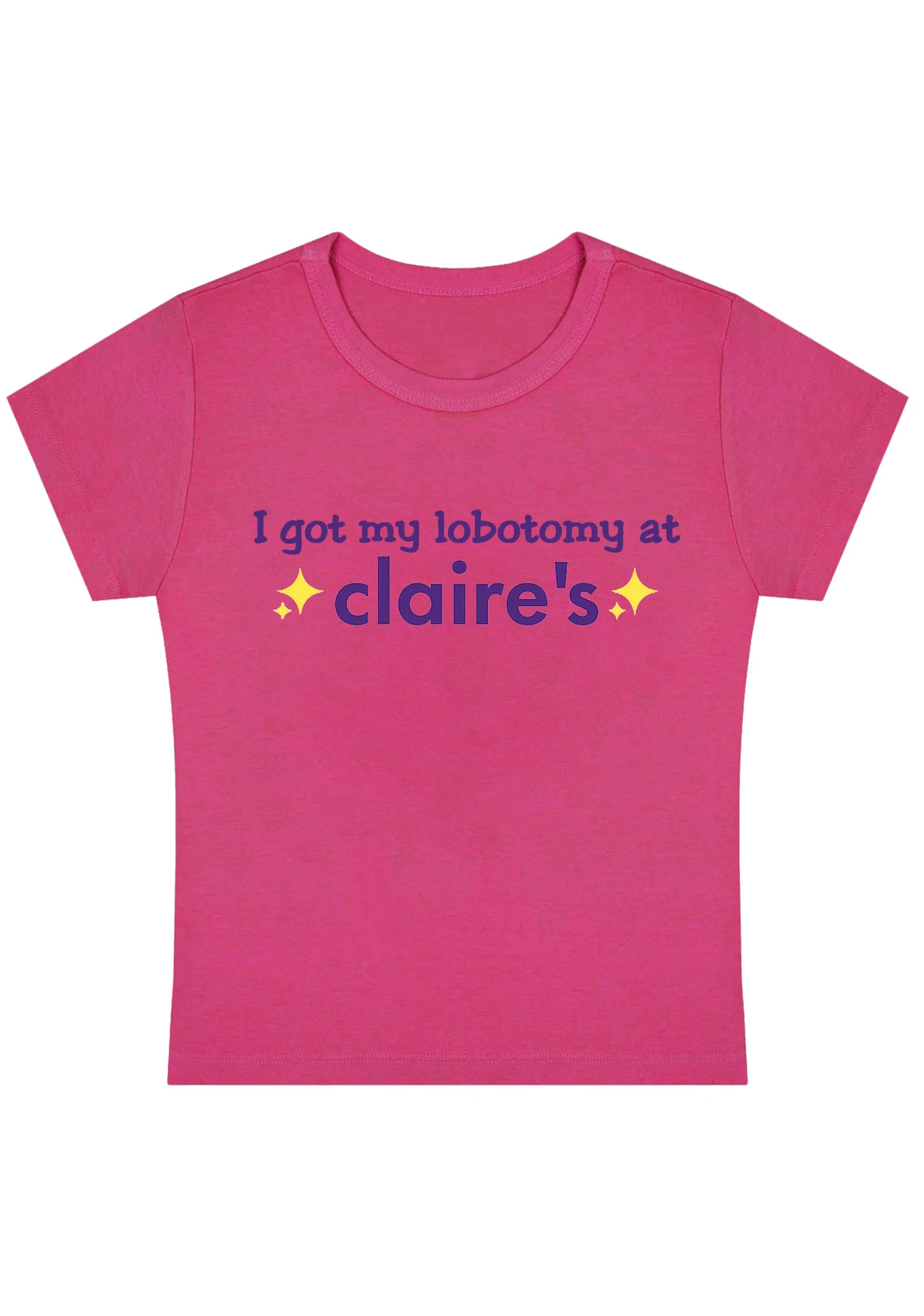 Curvy I Got My Lobotomy At Claire's Baby Tee - Image 5
