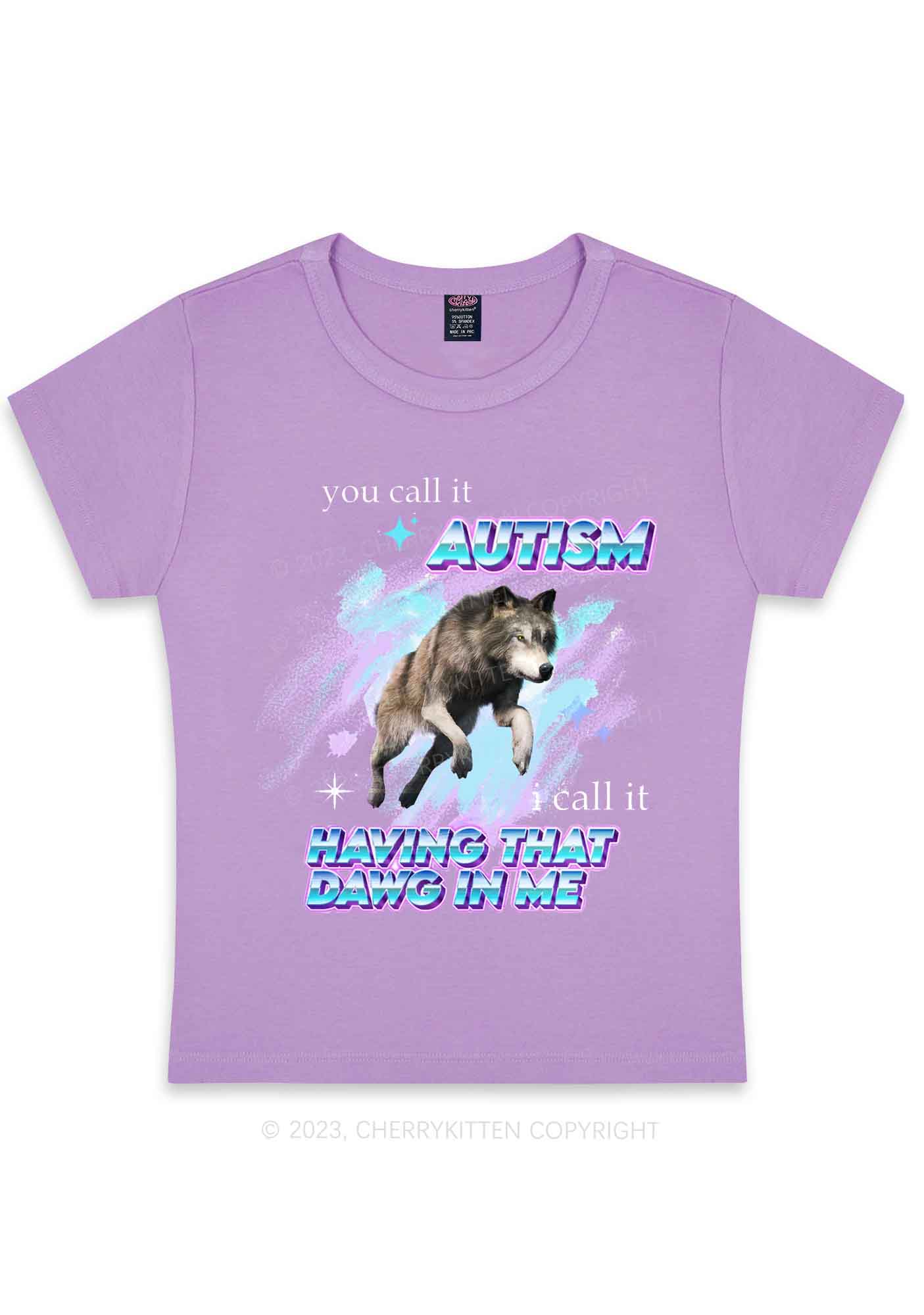 Curvy I Have That DAWG In Me Y2K Baby Tee Cherrykitten - Image 4