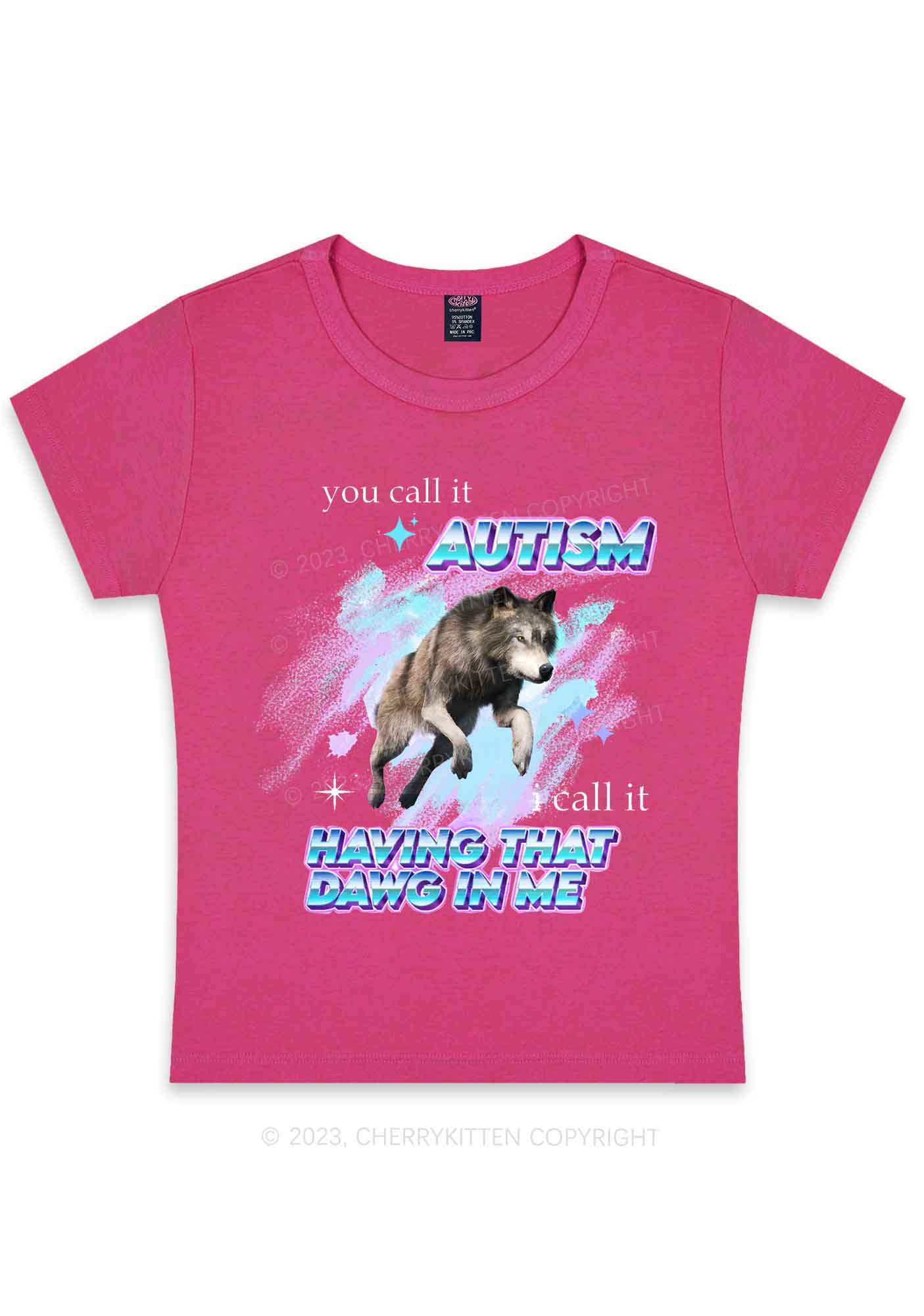 Curvy I Have That DAWG In Me Y2K Baby Tee Cherrykitten - Image 5