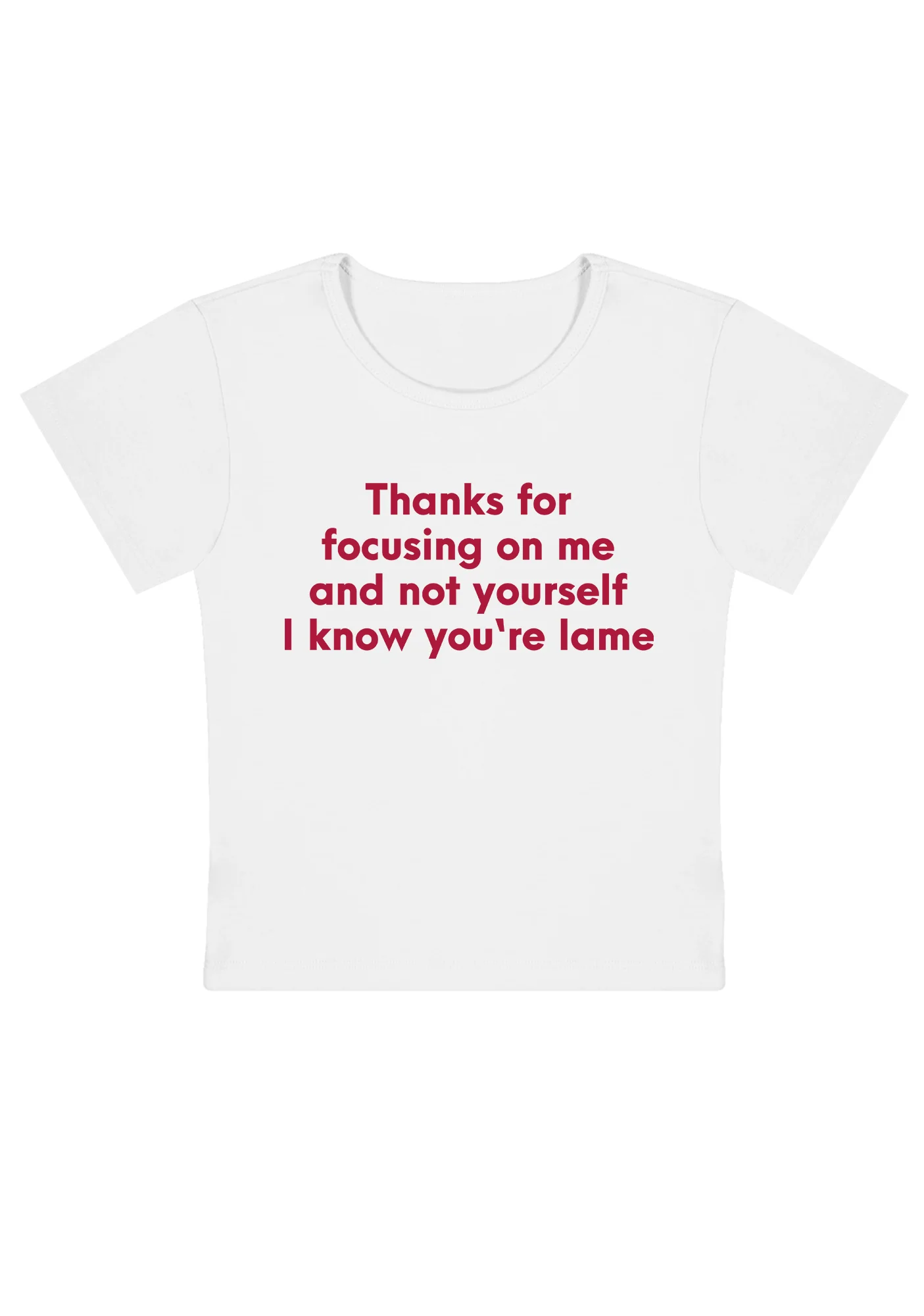 Curvy I Know You Are Lame Baby Tee - Image 2
