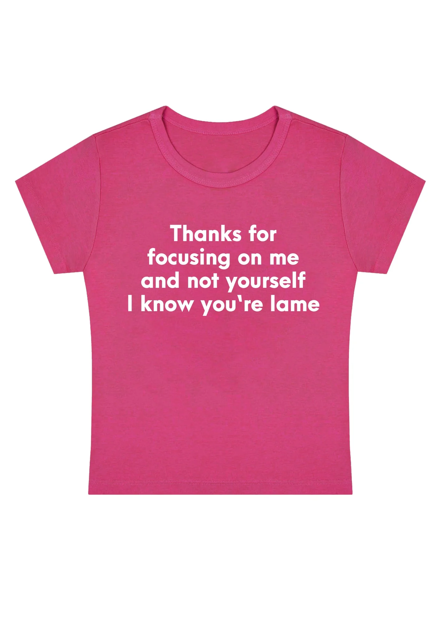 Curvy I Know You Are Lame Baby Tee - Image 4