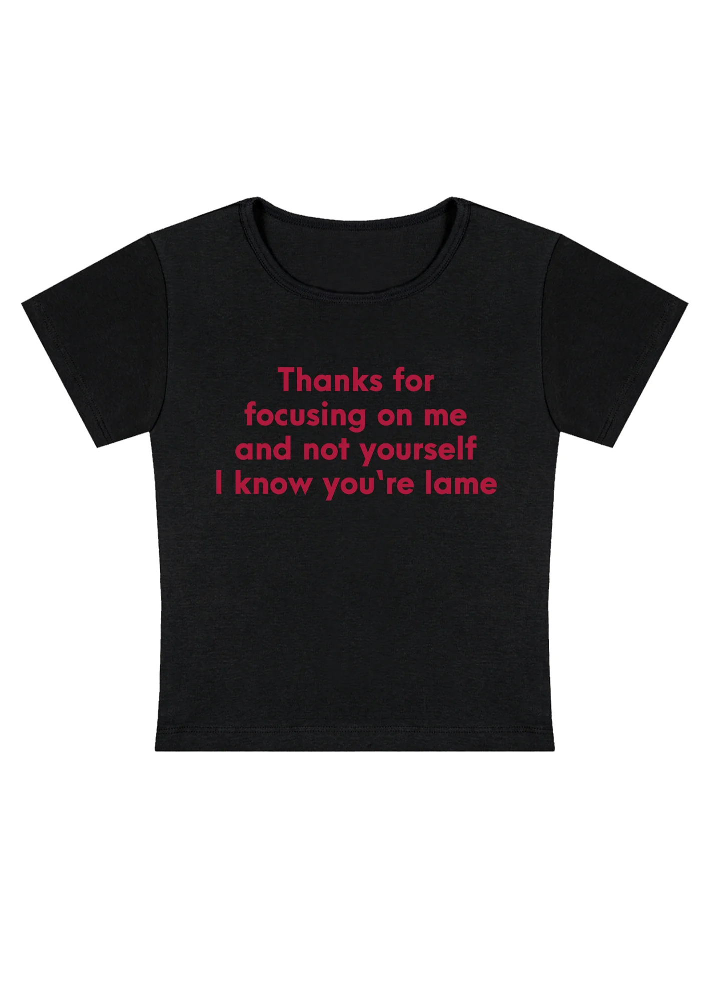Curvy I Know You Are Lame Baby Tee - Image 5