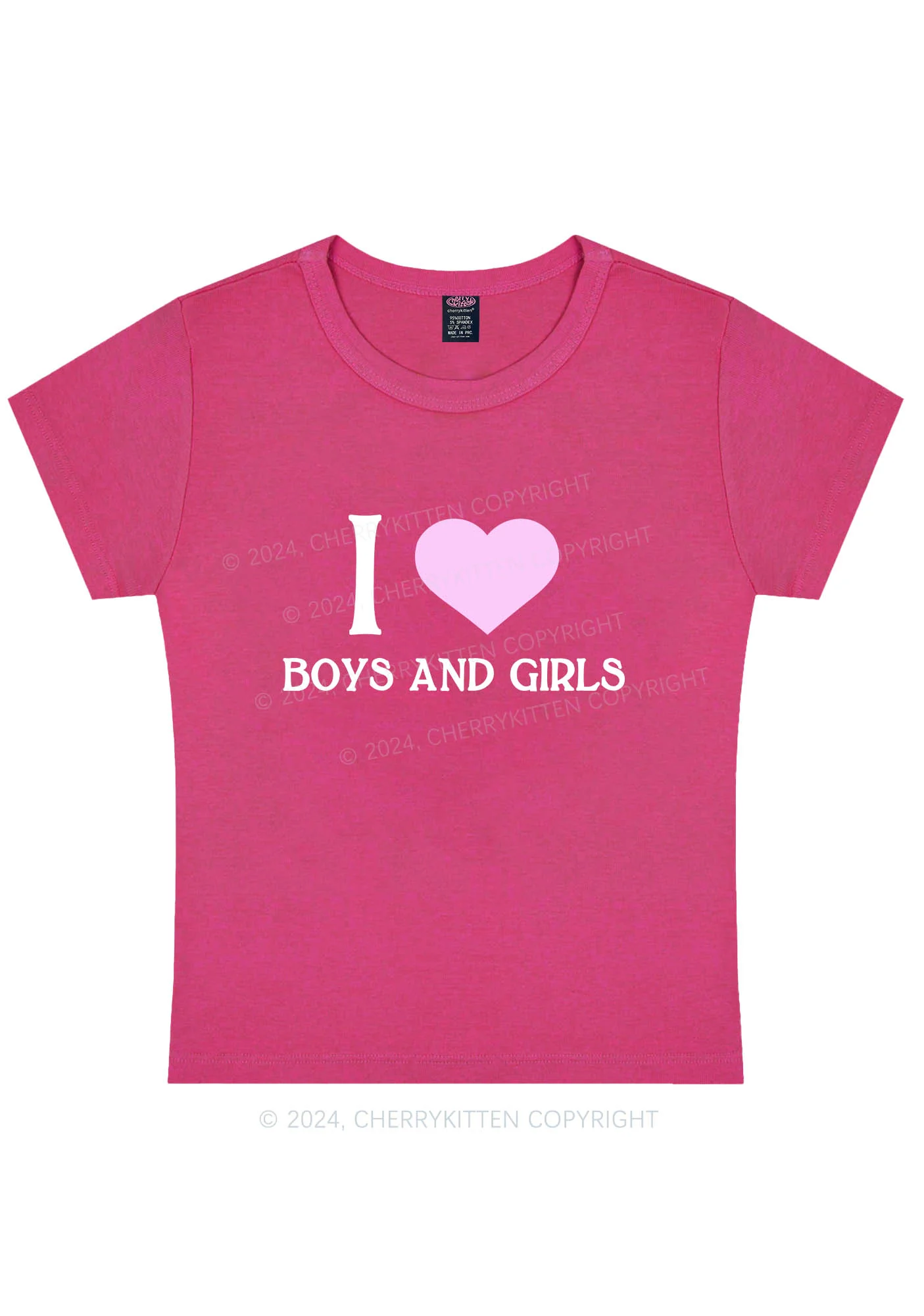 Curvy I Love Boys and Girls Y2K Baby Tee Cherrykitten - Image 5