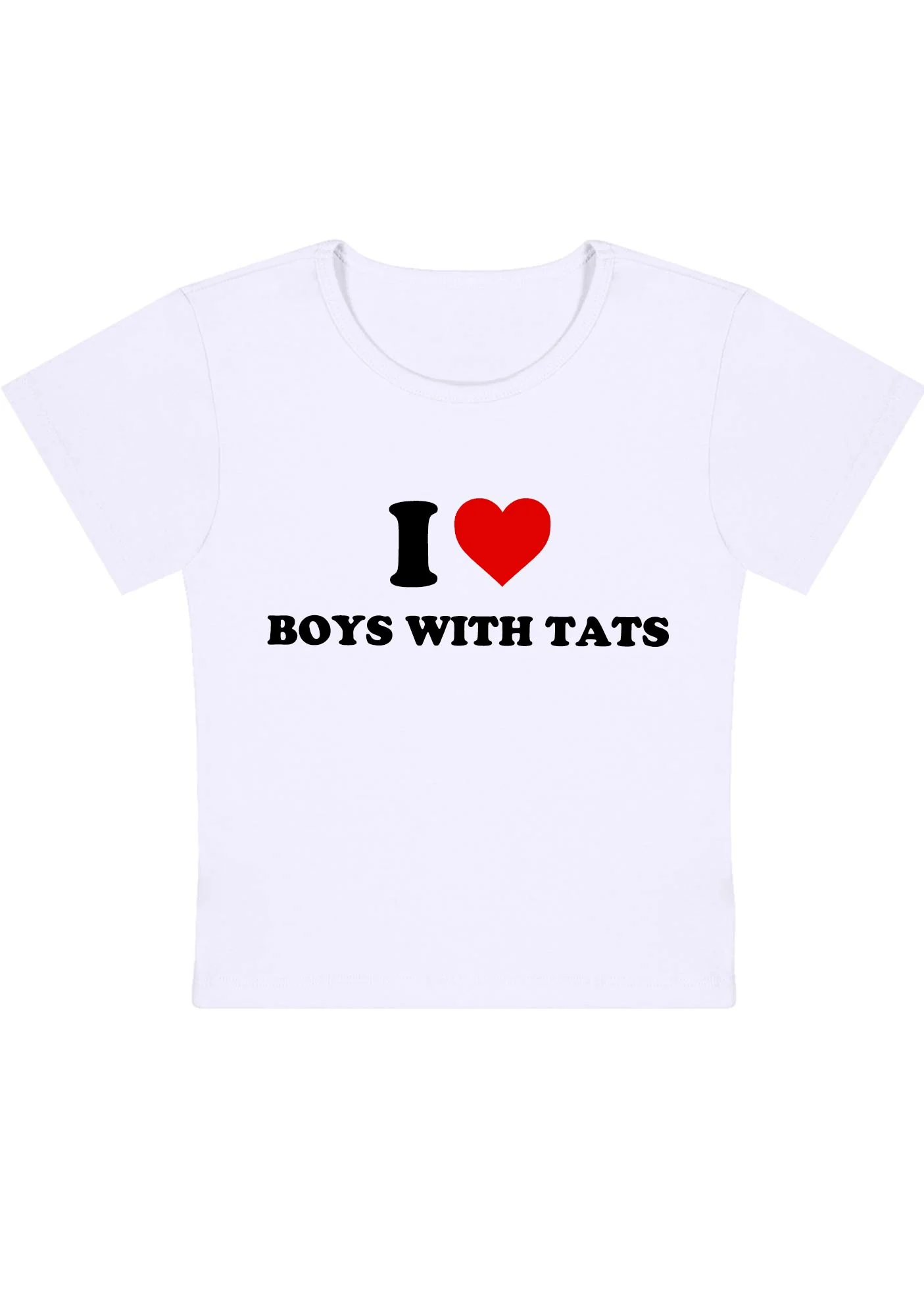 Curvy I Love Boys With Tats Baby Tee - Image 3