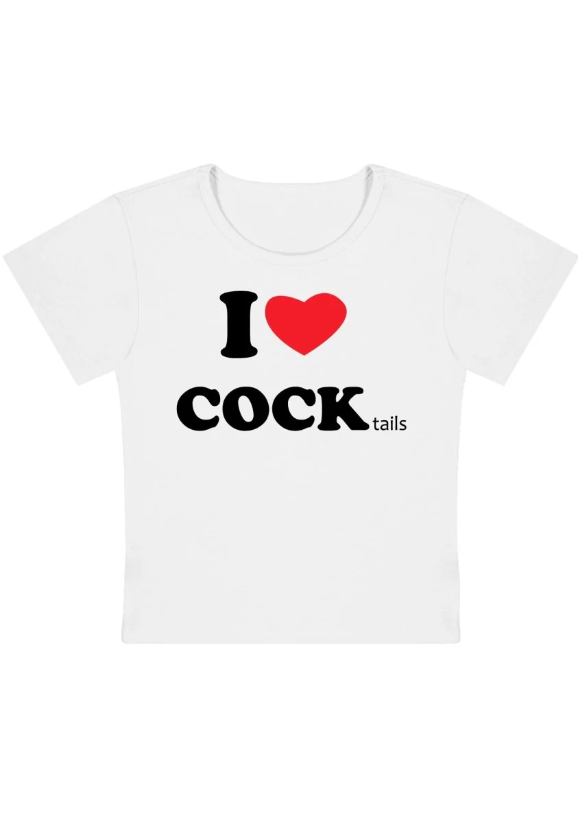 Curvy I Love Cocktails Baby Tee - Image 4