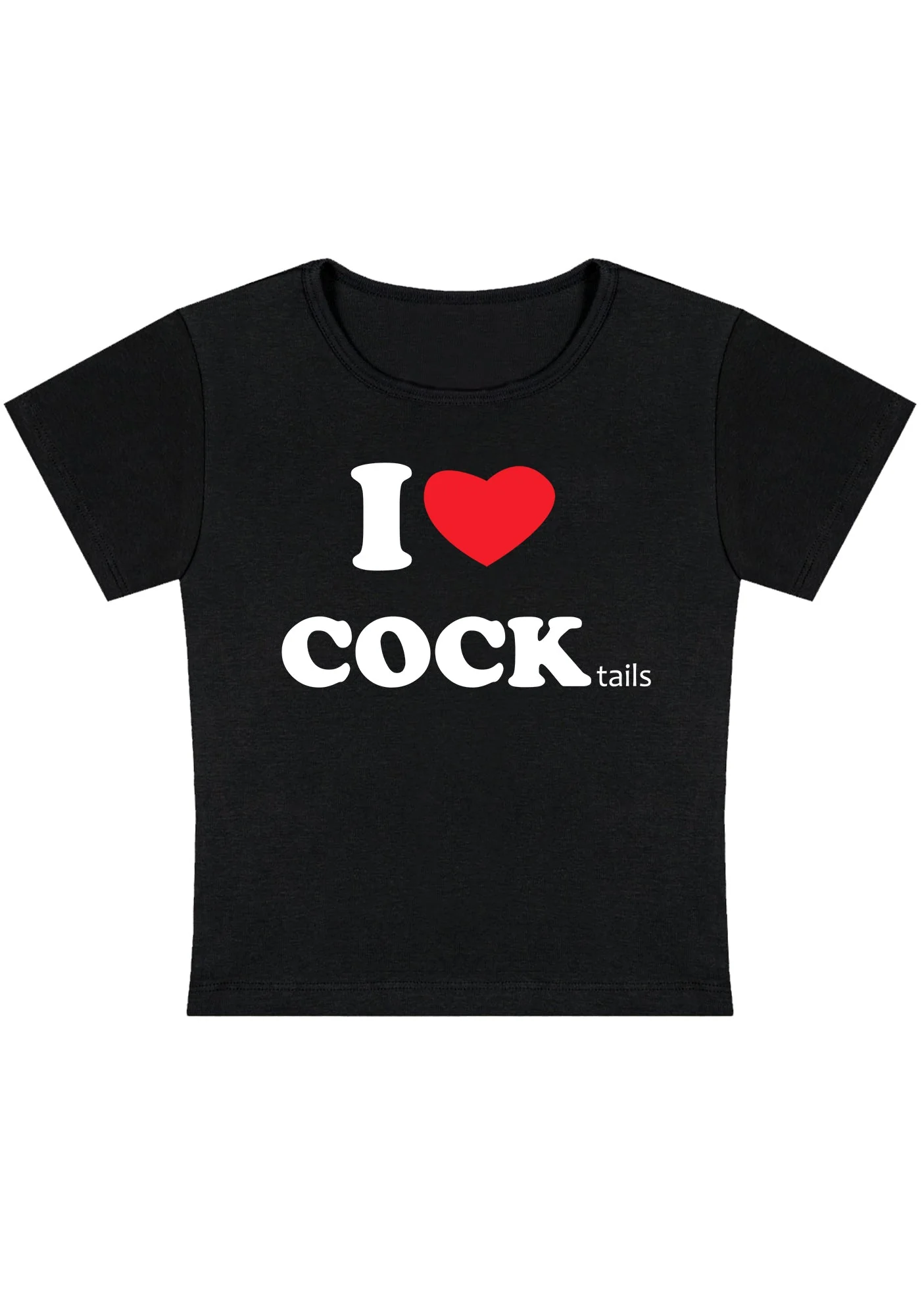 Curvy I Love Cocktails Baby Tee - Image 5