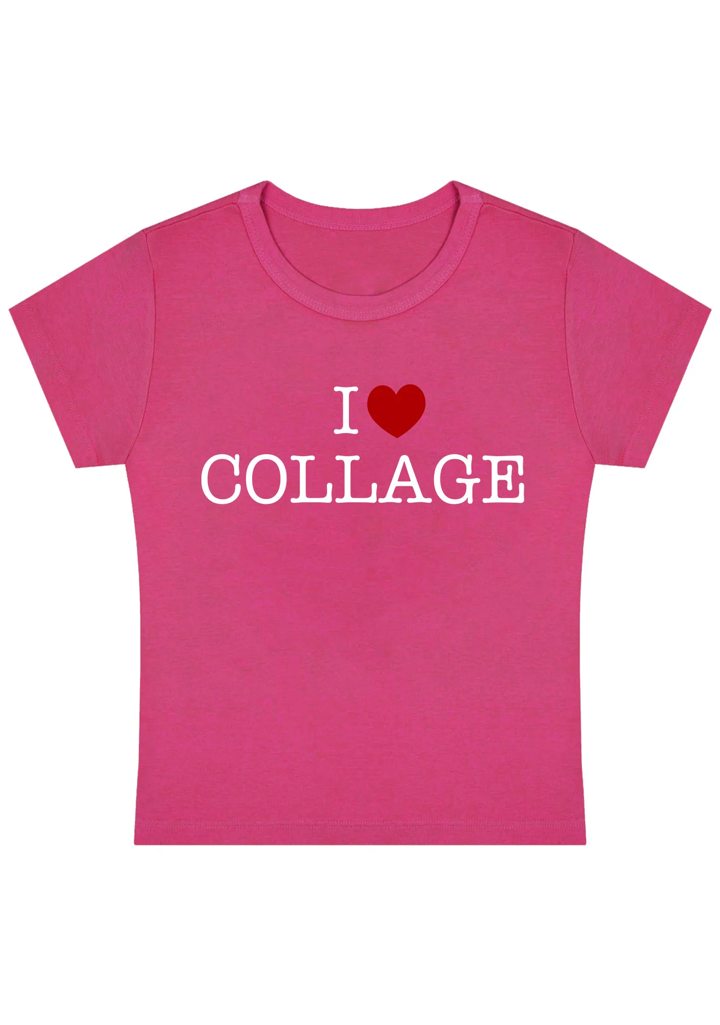 Curvy I Love Collage Baby Tee - Image 3