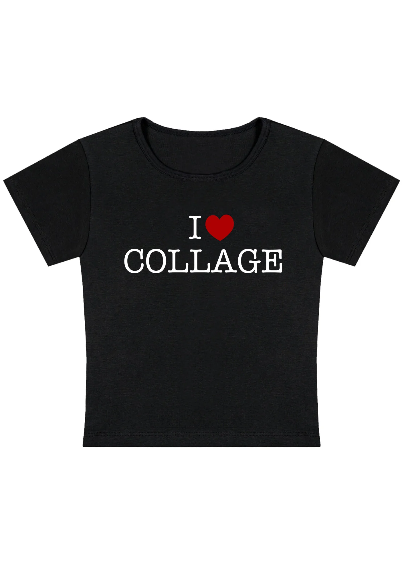 Curvy I Love Collage Baby Tee - Image 4