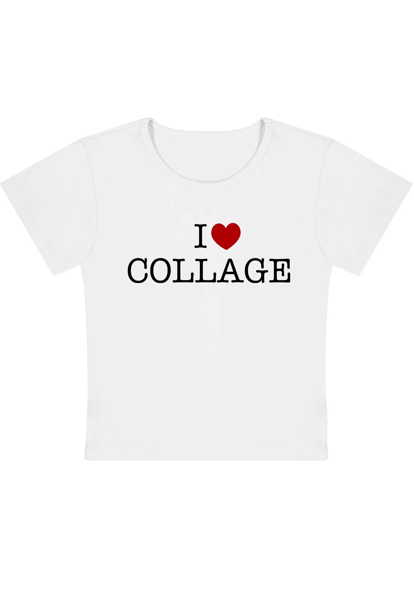 Curvy I Love Collage Baby Tee - Image 5