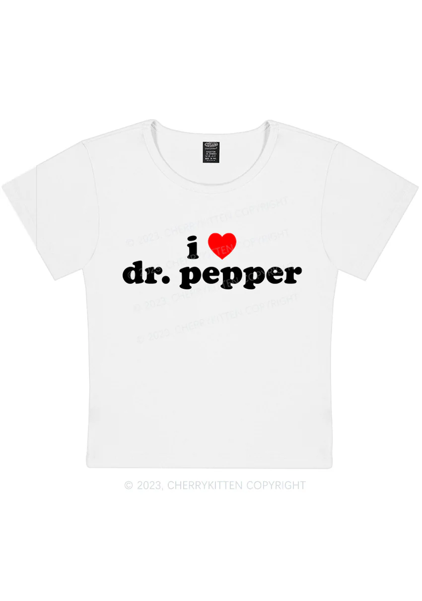 Curvy I Love Dr Pepper Y2K Baby Tee Cherrykitten - Image 3