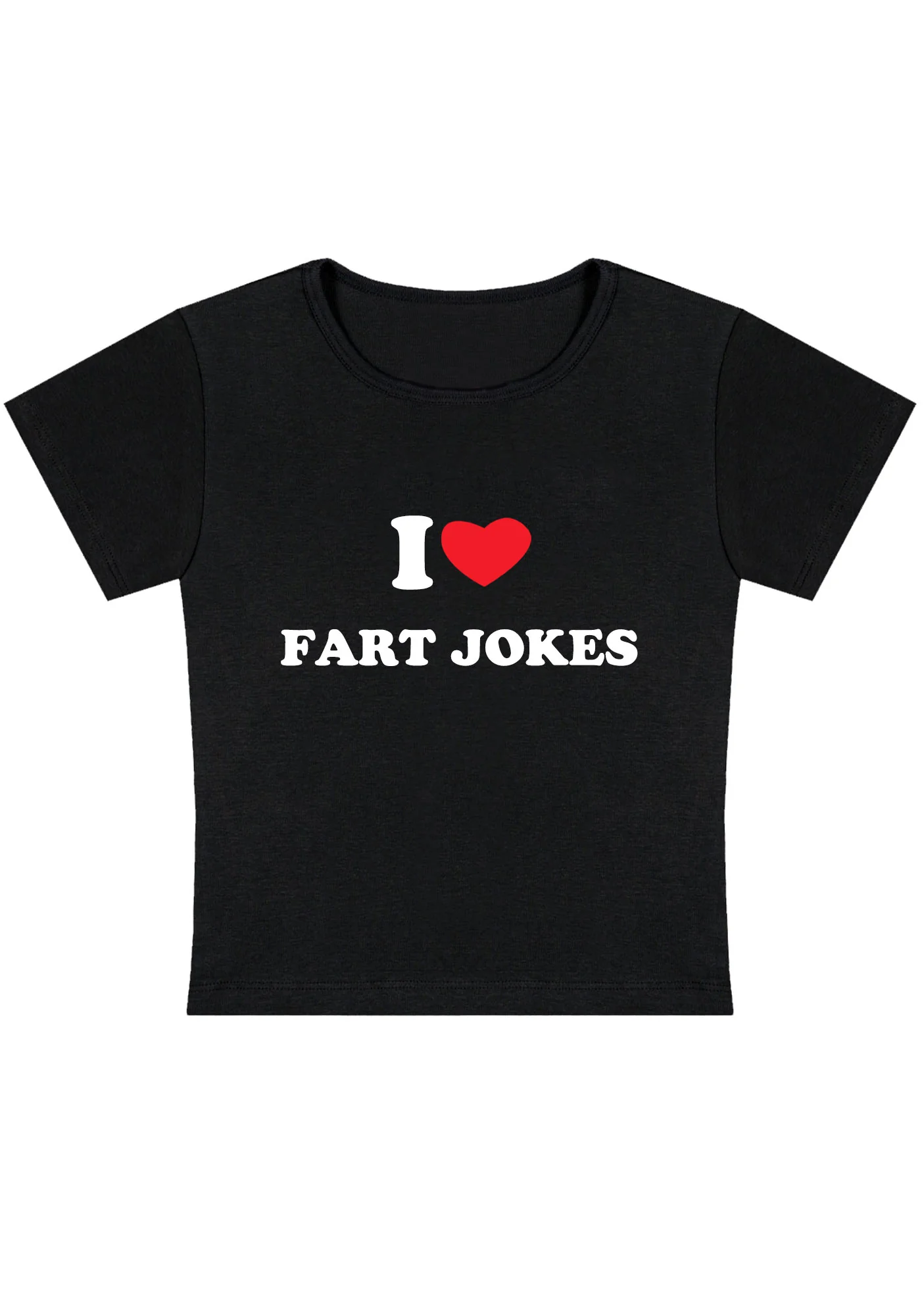 Curvy I Love Fxrt Jokes Baby Tee - Image 2